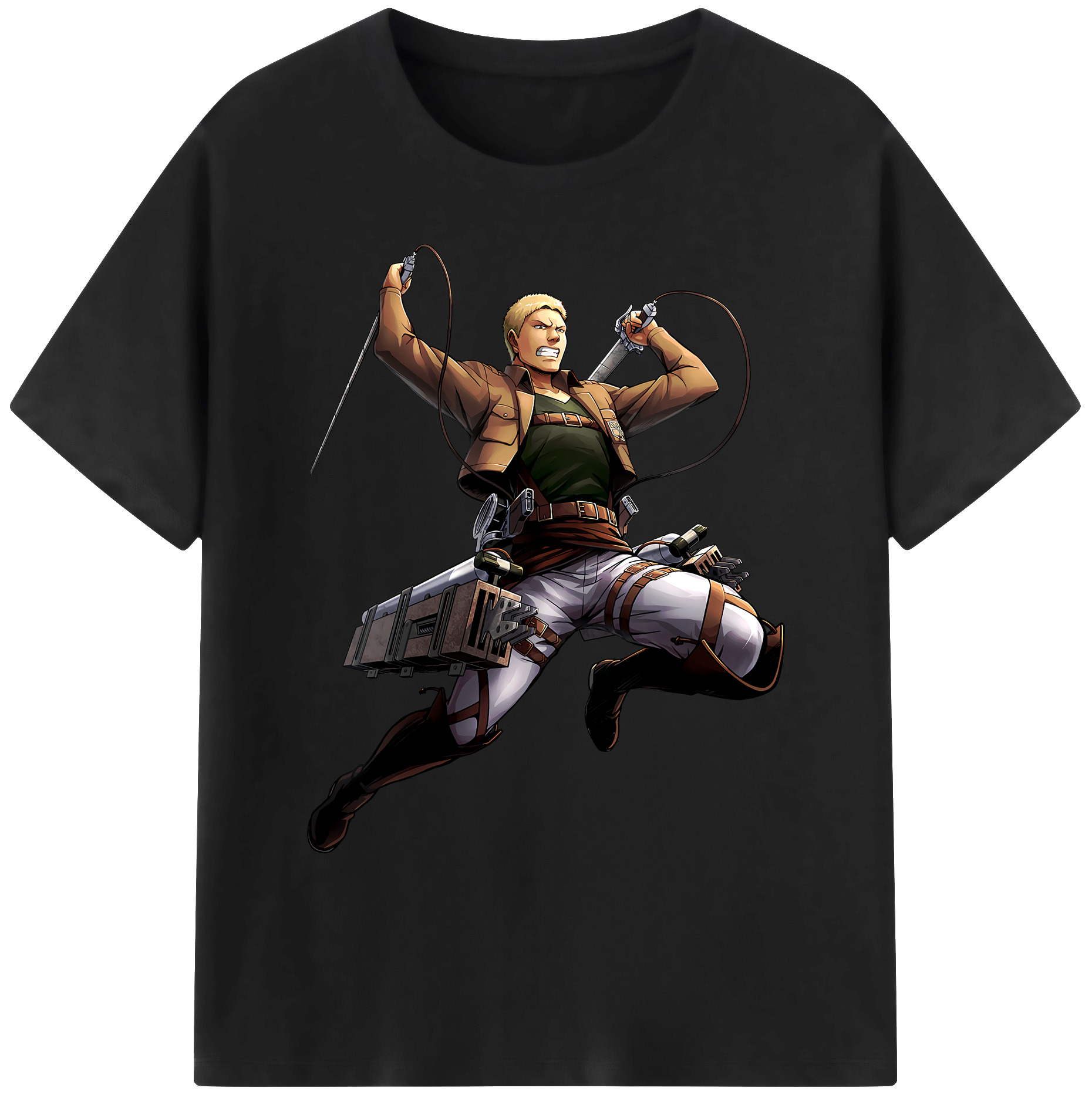 （画像用） 進撃の巨人 ライナー・ブラウン Attack on Titan Reiner Braun 綿100％ メンズ半袖Tシャツ｜肌触りやわらか＆通気性