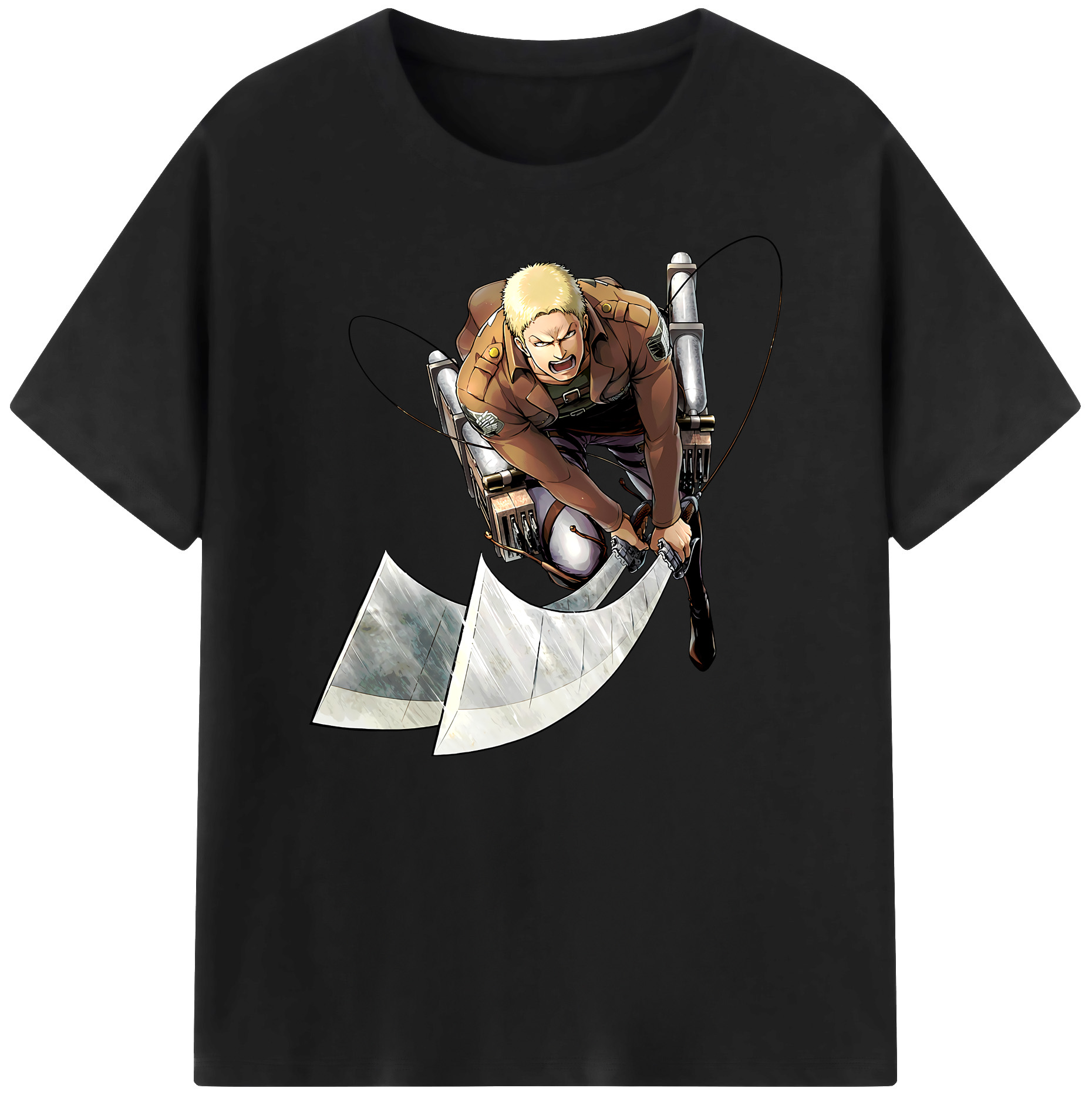 （画像用） 進撃の巨人 ライナー・ブラウン Attack on Titan Reiner Braun 綿100％ メンズ半袖Tシャツ｜肌触りやわらか＆通気性