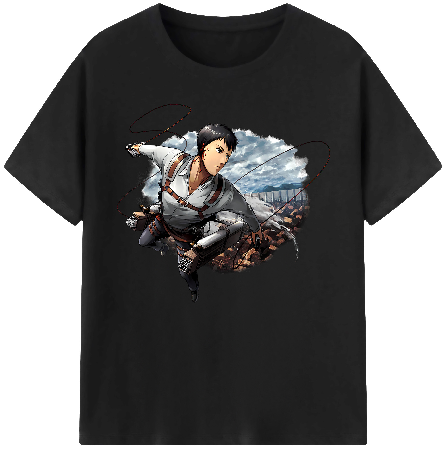 （画像用） 進撃の巨人 ベルトルト・フーバー Attack on Titan Bertholdt Hoover 綿100％ メンズ半袖Tシャツ｜肌触りやわらか＆通気性
