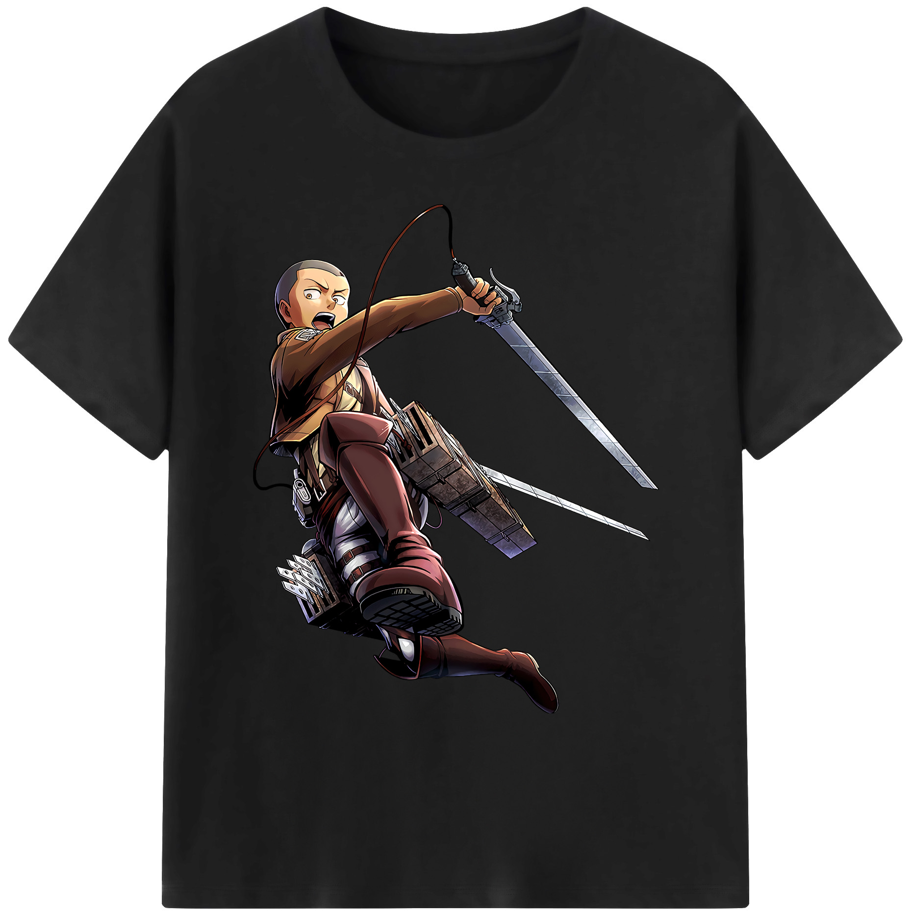 （画像用） 進撃の巨人 コニー·スプリンガー Attack on Titan Connie Springer 綿100％ メンズ半袖Tシャツ｜肌触りやわらか＆通気性