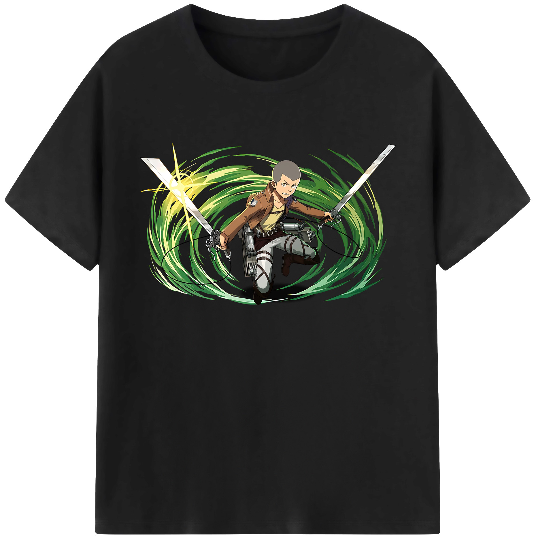 （画像用） 進撃の巨人 コニー·スプリンガー Attack on Titan Connie Springer 綿100％ メンズ半袖Tシャツ｜肌触りやわらか＆通気性