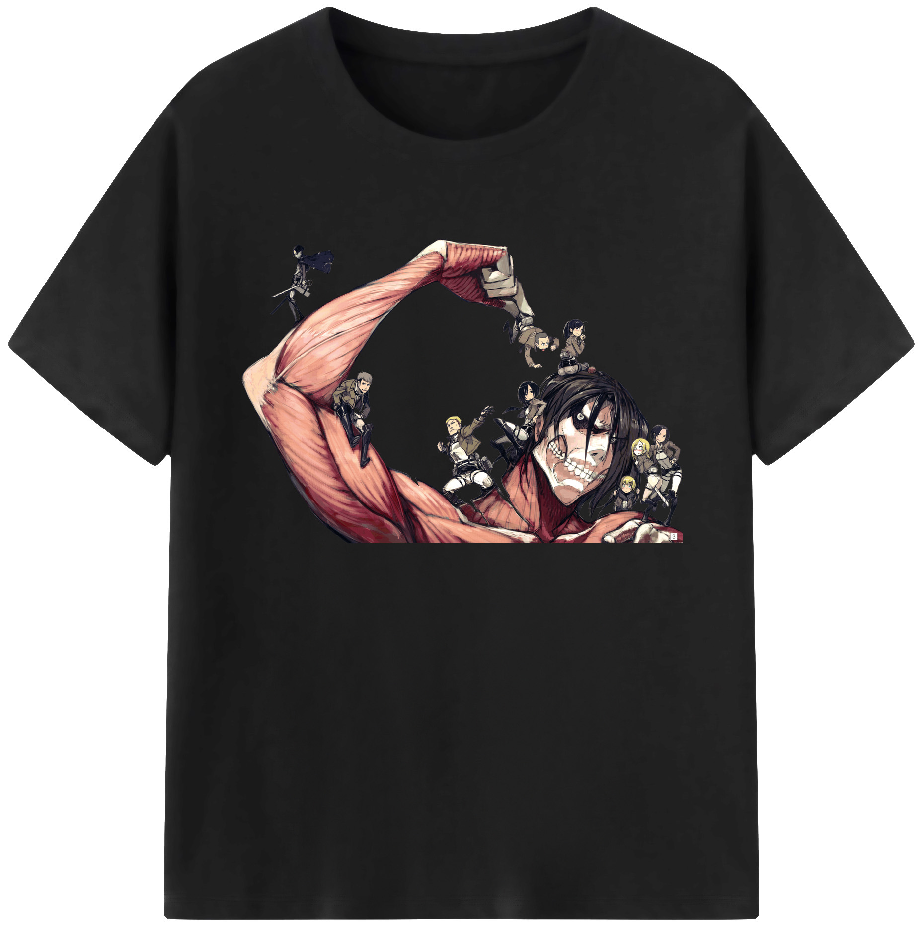（画像用） 進撃の巨人 Attack on Titan 綿100％ メンズ半袖Tシャツ｜肌触りやわらか＆通気性