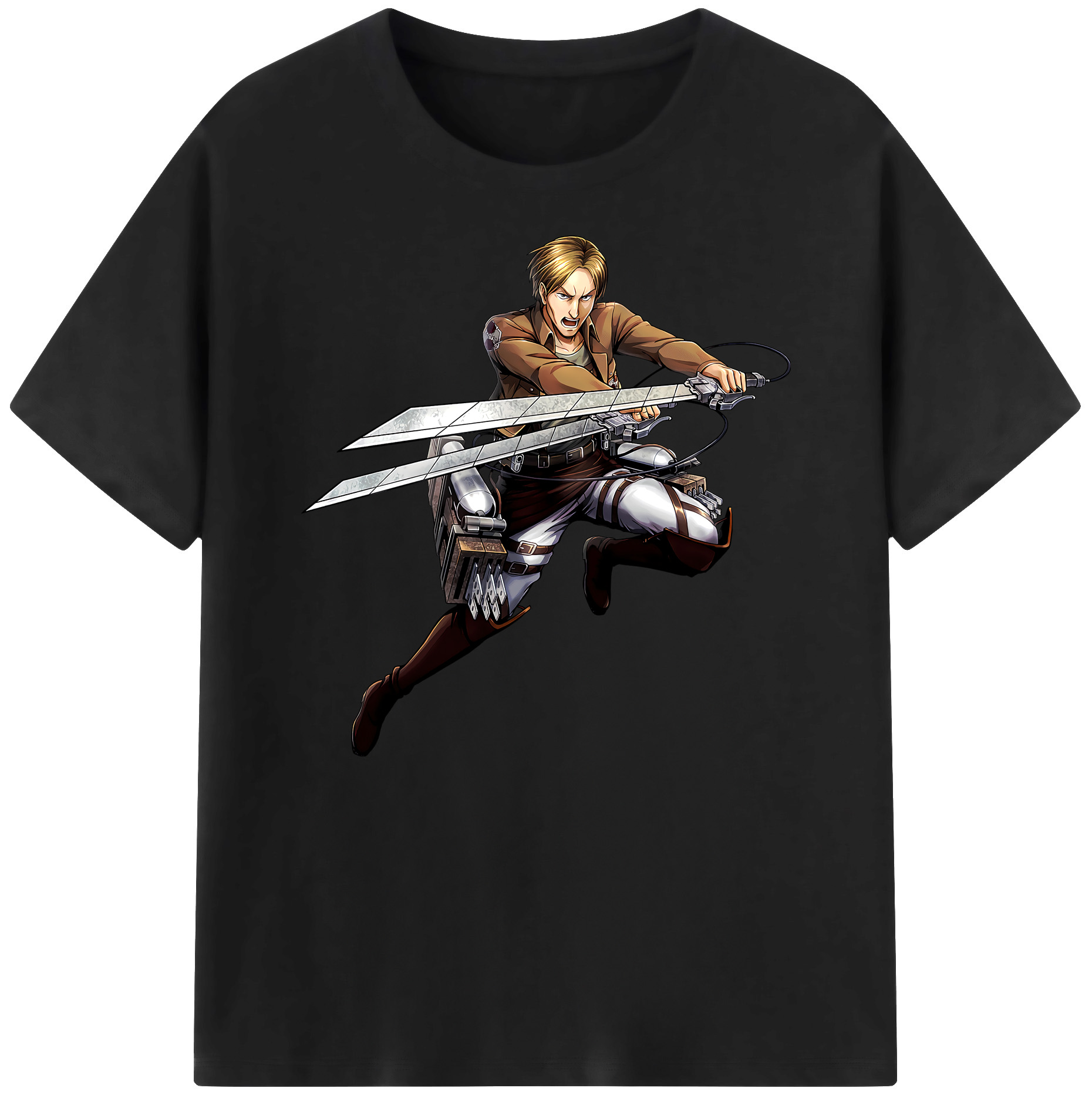 （画像用） 進撃の巨人 Attack on Titan 綿100％ メンズ半袖Tシャツ｜肌触りやわらか＆通気性