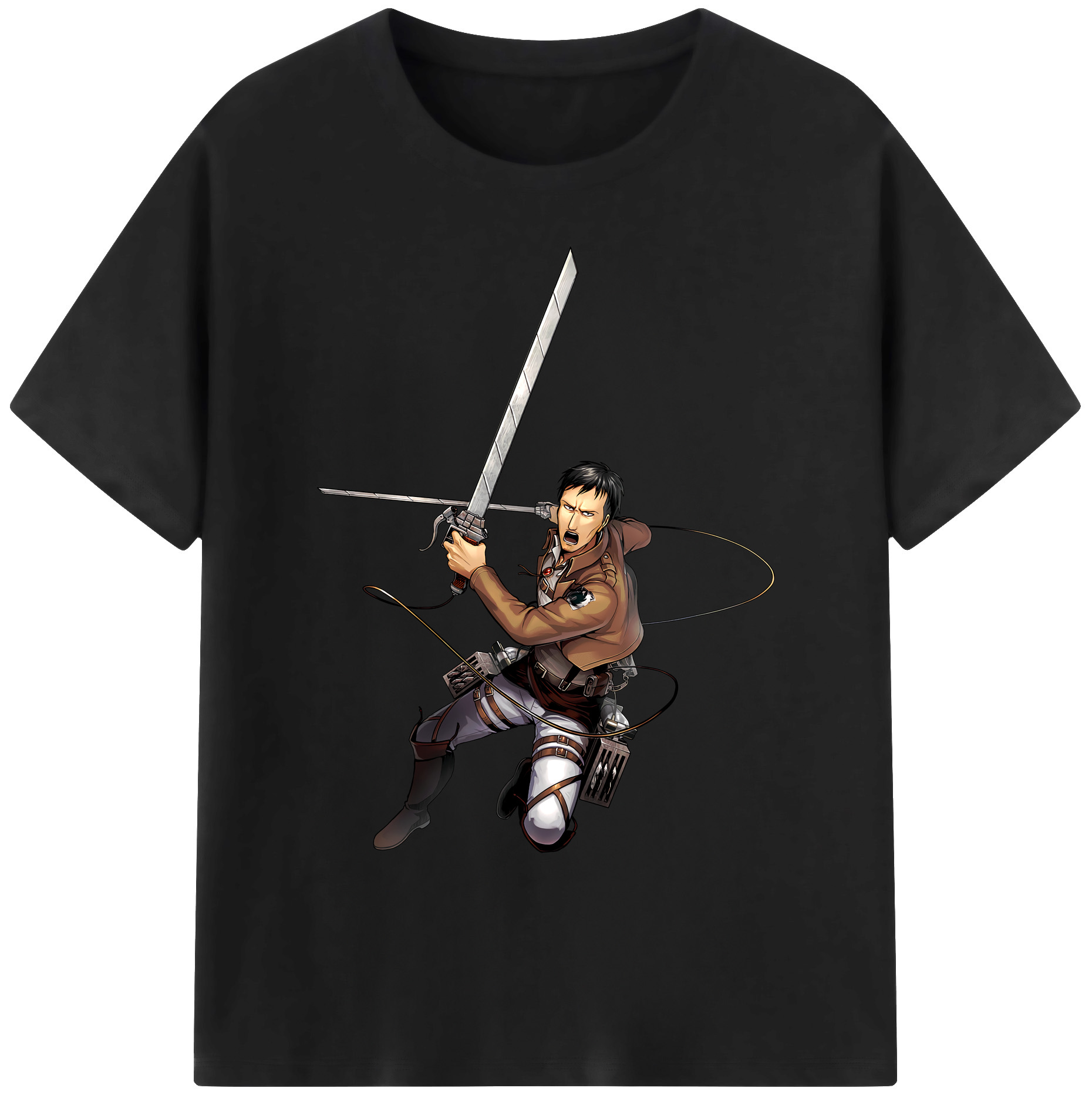 （画像用） 進撃の巨人 Attack on Titan 綿100％ メンズ半袖Tシャツ｜肌触りやわらか＆通気性