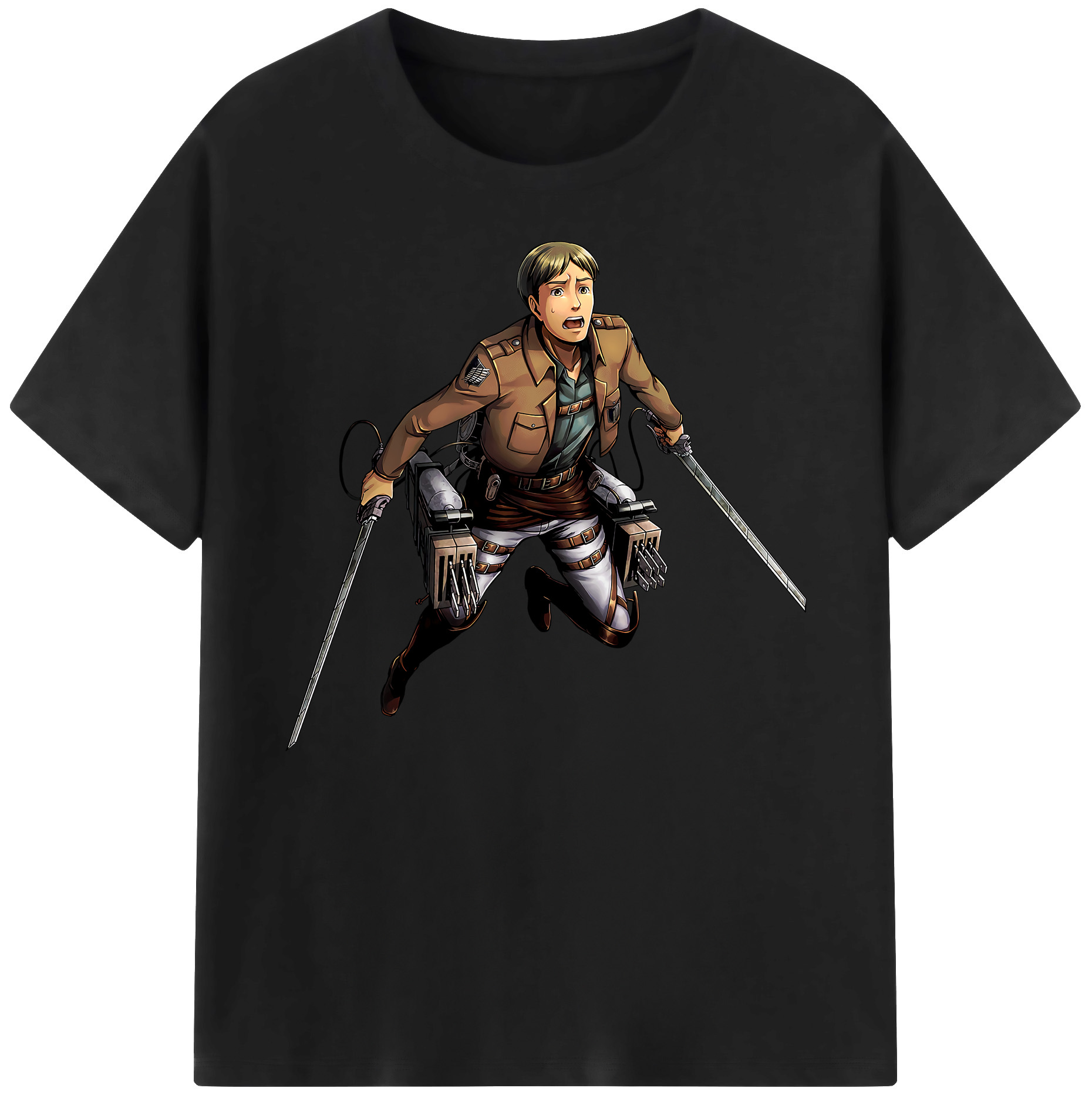 （画像用） 進撃の巨人 Attack on Titan 綿100％ メンズ半袖Tシャツ｜肌触りやわらか＆通気性