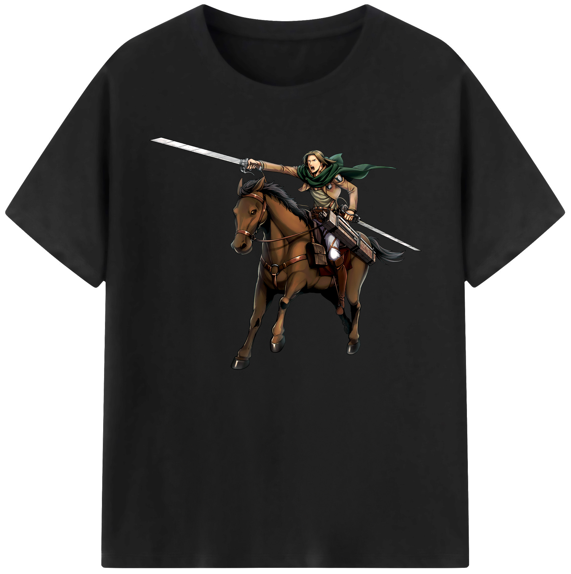 （画像用） 進撃の巨人 Attack on Titan 綿100％ メンズ半袖Tシャツ｜肌触りやわらか＆通気性