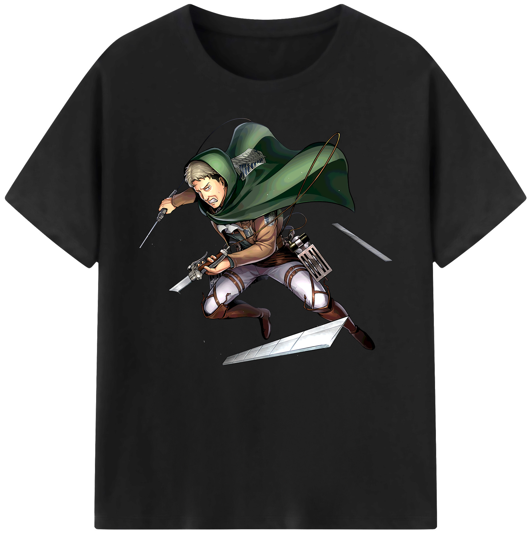 （画像用） 進撃の巨人 Attack on Titan 綿100％ メンズ半袖Tシャツ｜肌触りやわらか＆通気性