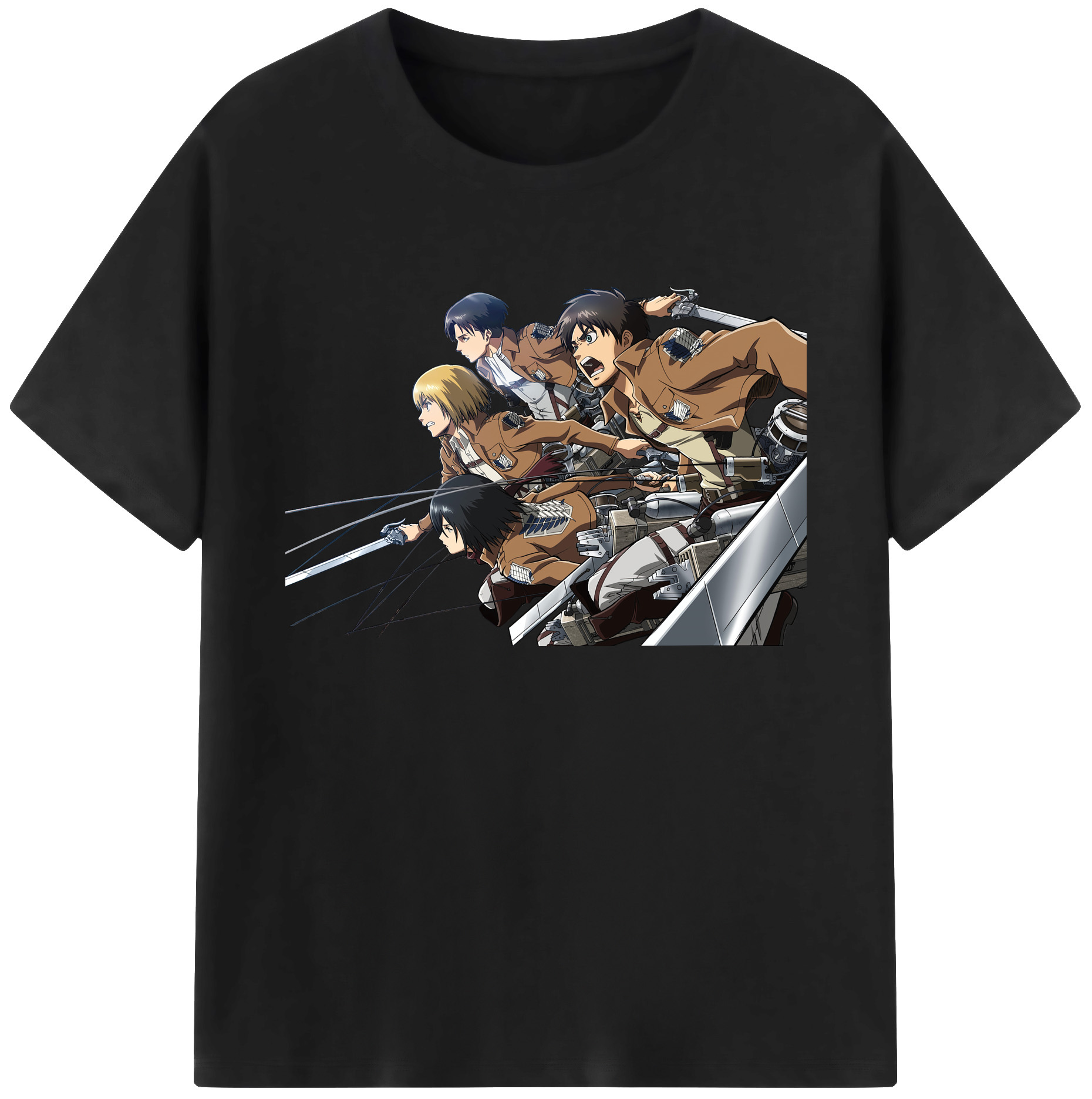 （画像用） 進撃の巨人 Attack on Titan 綿100％ メンズ半袖Tシャツ｜肌触りやわらか＆通気性