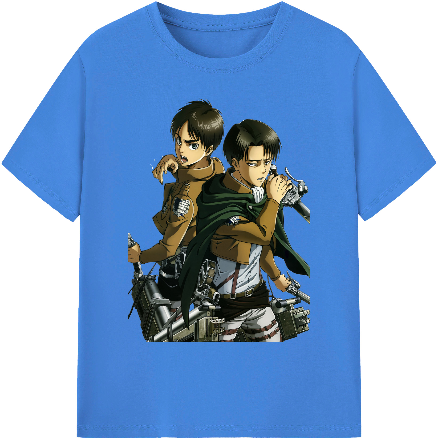 （画像用） 進撃の巨人 リヴァイ·アッカーマン Attack on Titan Levi Ackerman 綿100％ メンズ半袖Tシャツ｜肌触りやわらか＆通気性