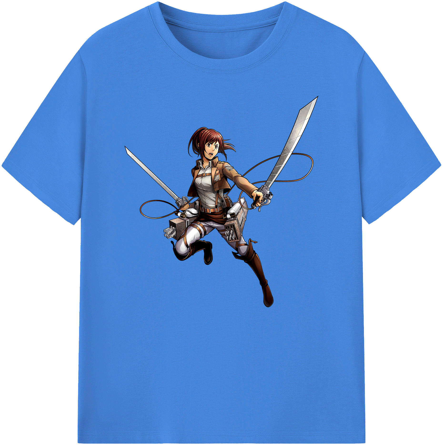 （画像用） 進撃の巨人 サシャ·ブラウス Attack on Titan Sasha Blaus 綿100％ メンズ半袖Tシャツ｜肌触りやわらか＆通気性