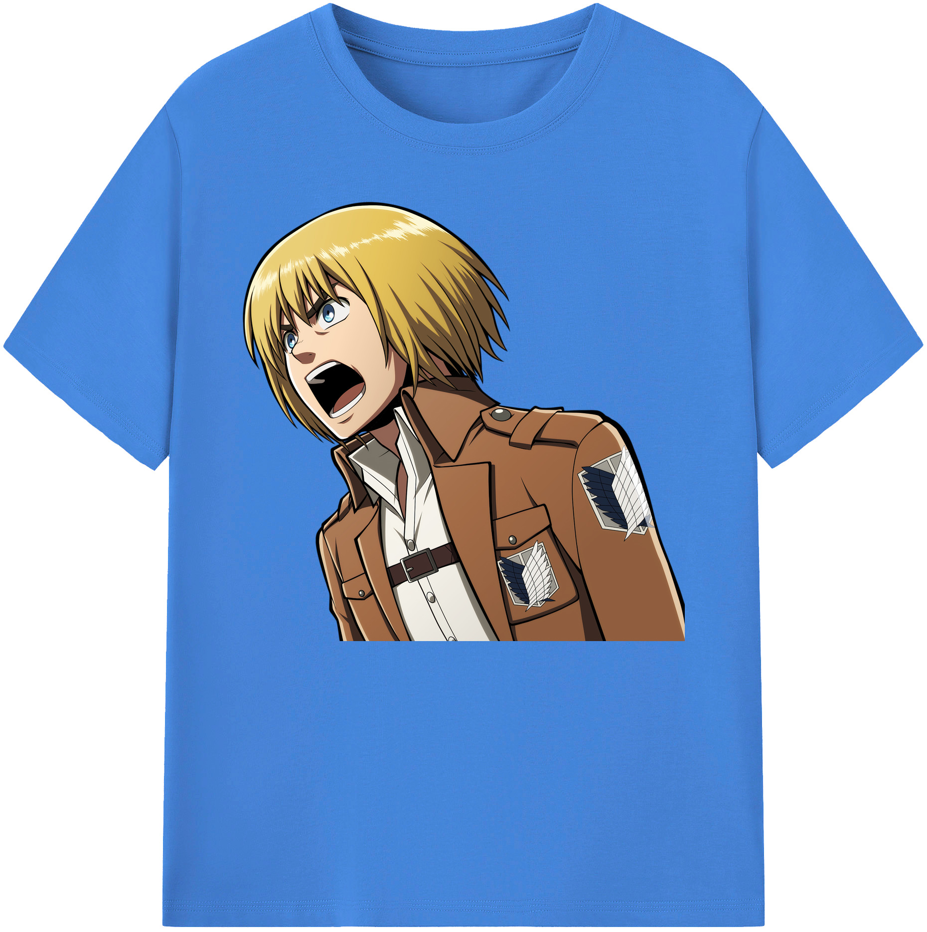 （画像用） 進撃の巨人 アルミン·アルレルト Attack on Titan Armin Arlert 綿100％ メンズ半袖Tシャツ｜肌触りやわらか＆通気性