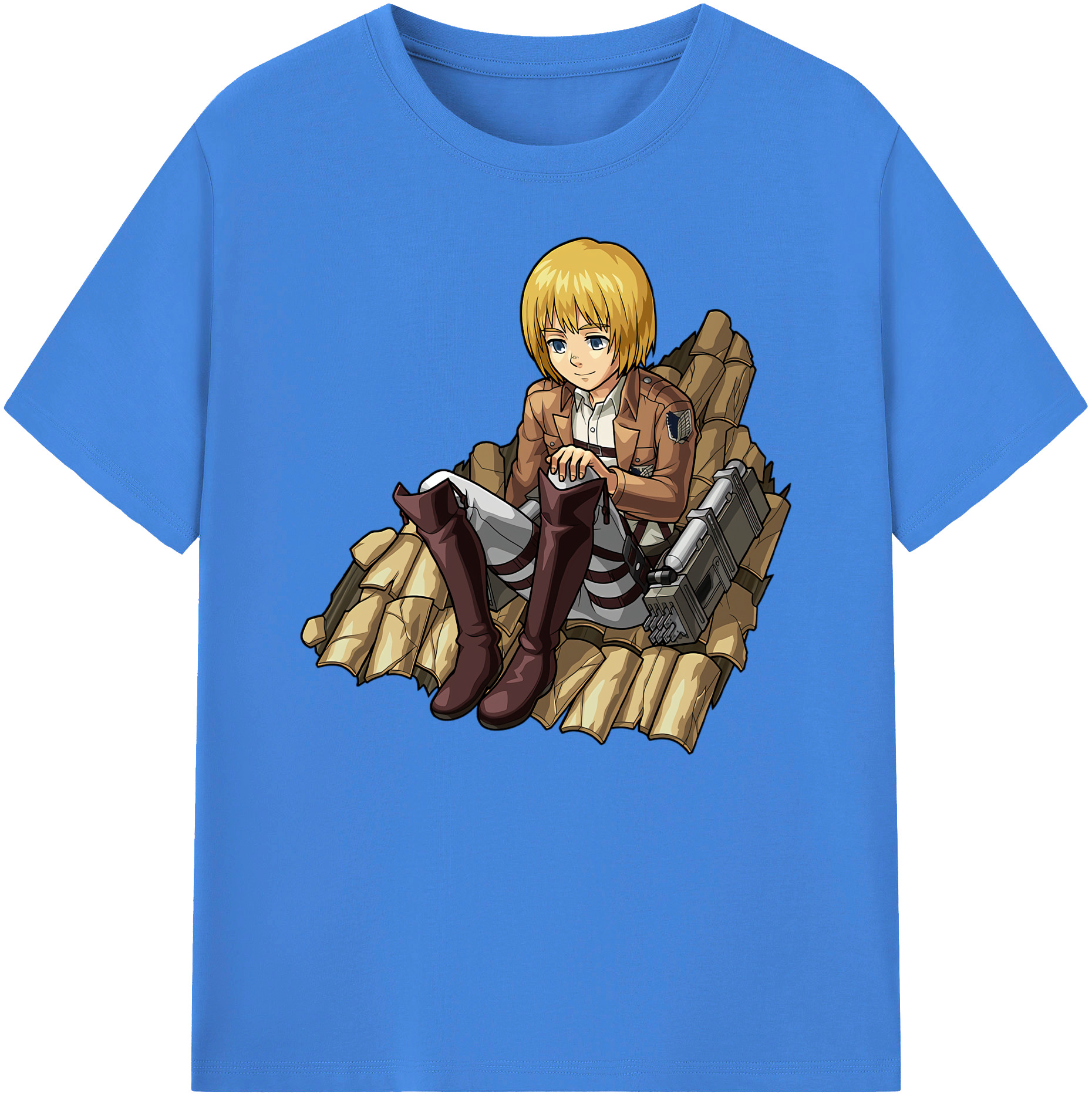 （画像用） 進撃の巨人 アルミン·アルレルト Attack on Titan Armin Arlert 綿100％ メンズ半袖Tシャツ｜肌触りやわらか＆通気性
