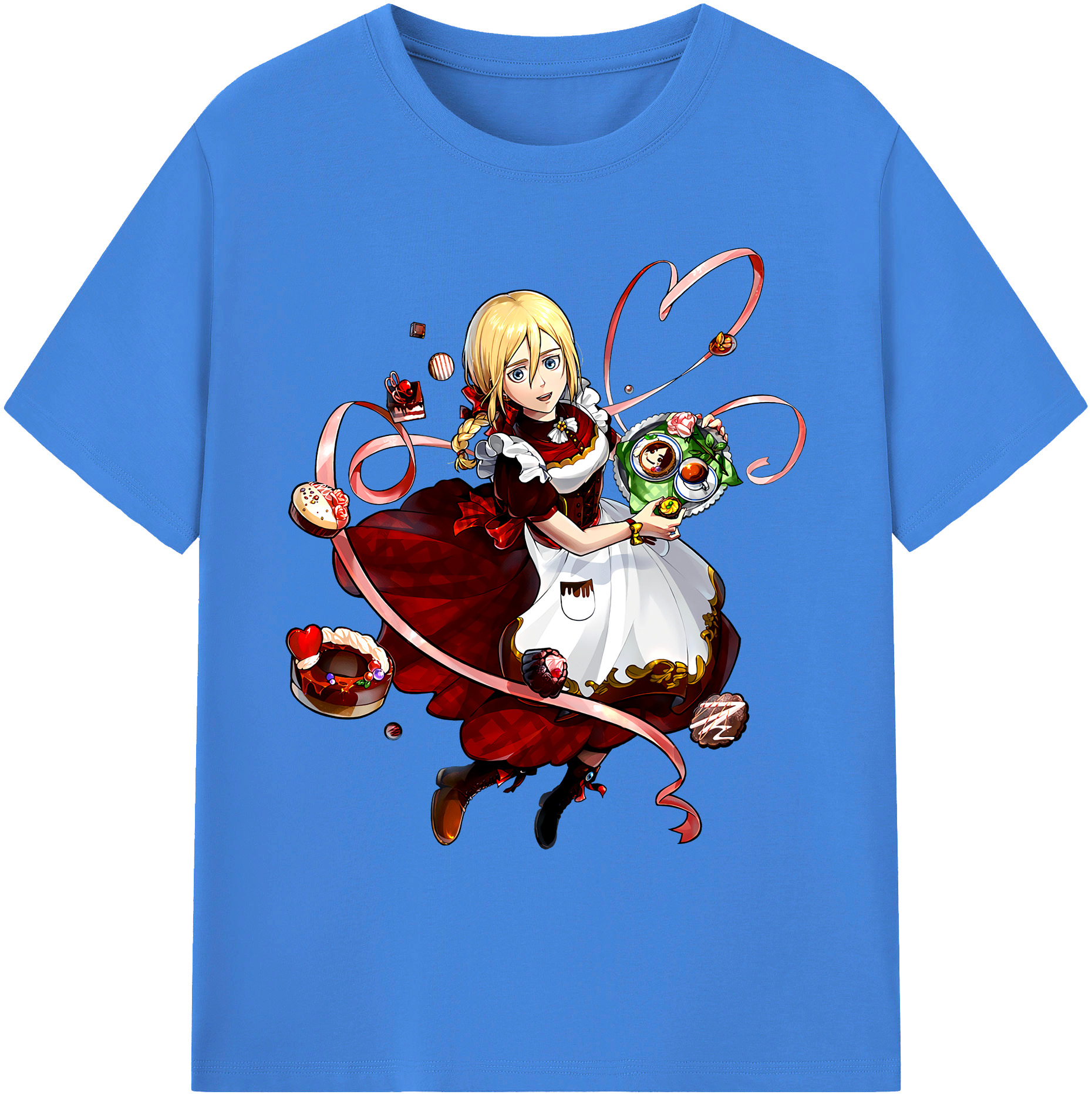 （画像用） 進撃の巨人 クリスタ·レンズ Attack on Titan Christa Lenz 綿100％ メンズ半袖Tシャツ｜肌触りやわらか＆通気性