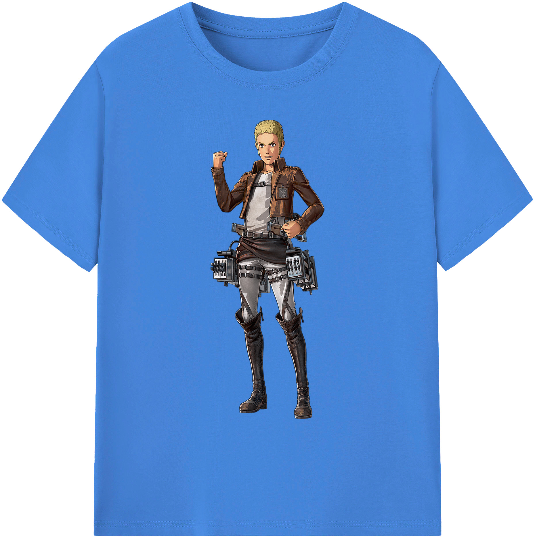 （画像用） 進撃の巨人 ライナー・ブラウン Attack on Titan Reiner Braun 綿100％ メンズ半袖Tシャツ｜肌触りやわらか＆通気性