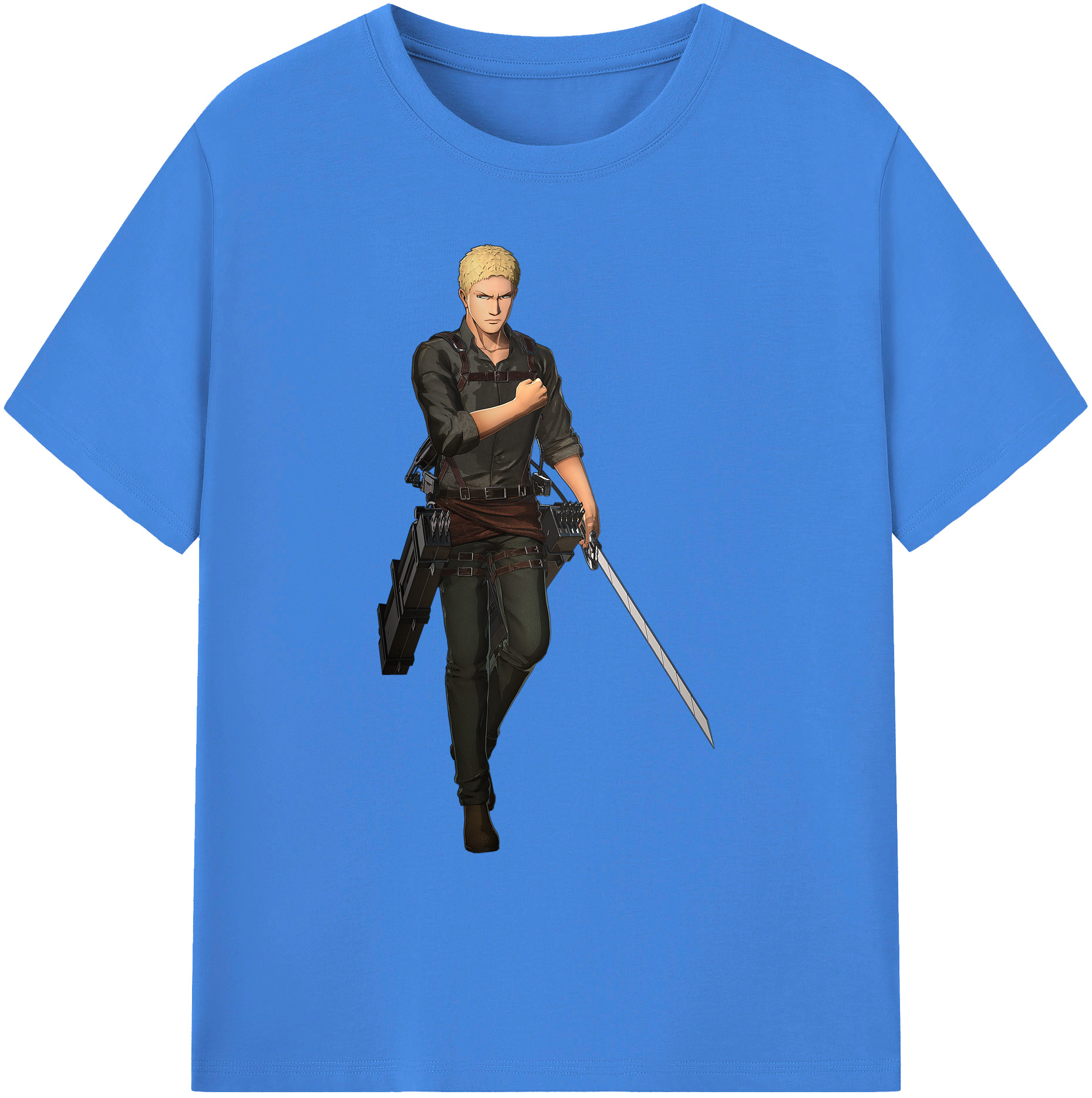 （画像用） 進撃の巨人 ライナー・ブラウン Attack on Titan Reiner Braun 綿100％ メンズ半袖Tシャツ｜肌触りやわらか＆通気性