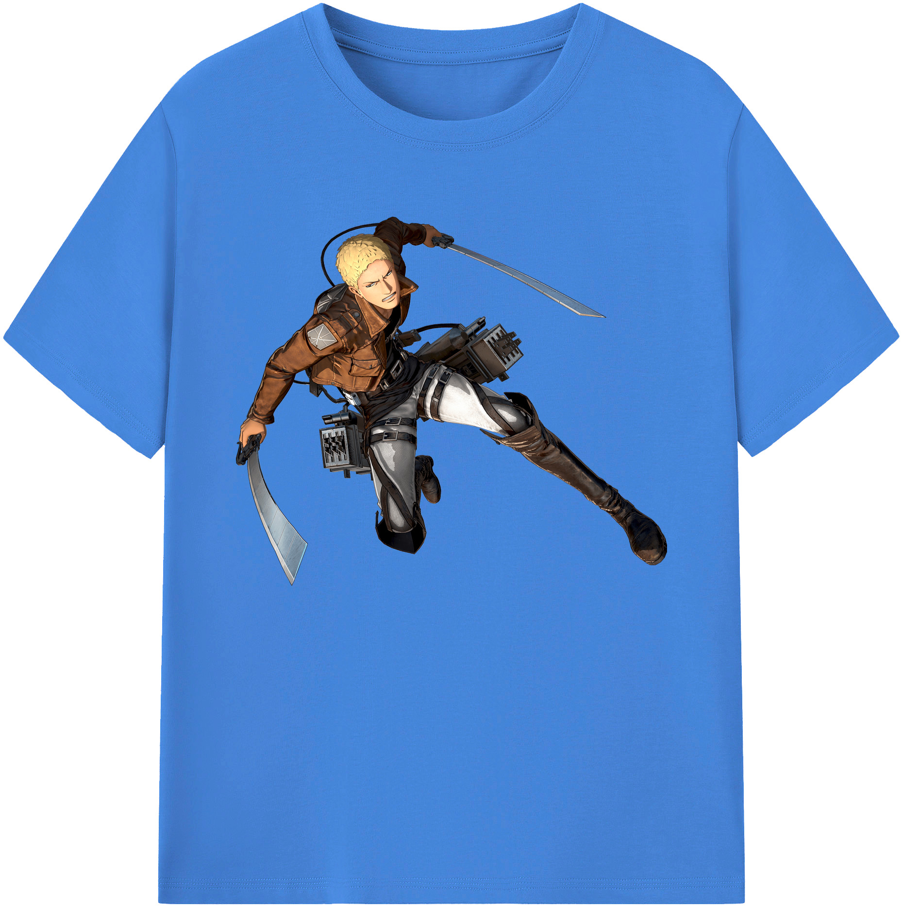 （画像用） 進撃の巨人 ライナー・ブラウン Attack on Titan Reiner Braun 綿100％ メンズ半袖Tシャツ｜肌触りやわらか＆通気性