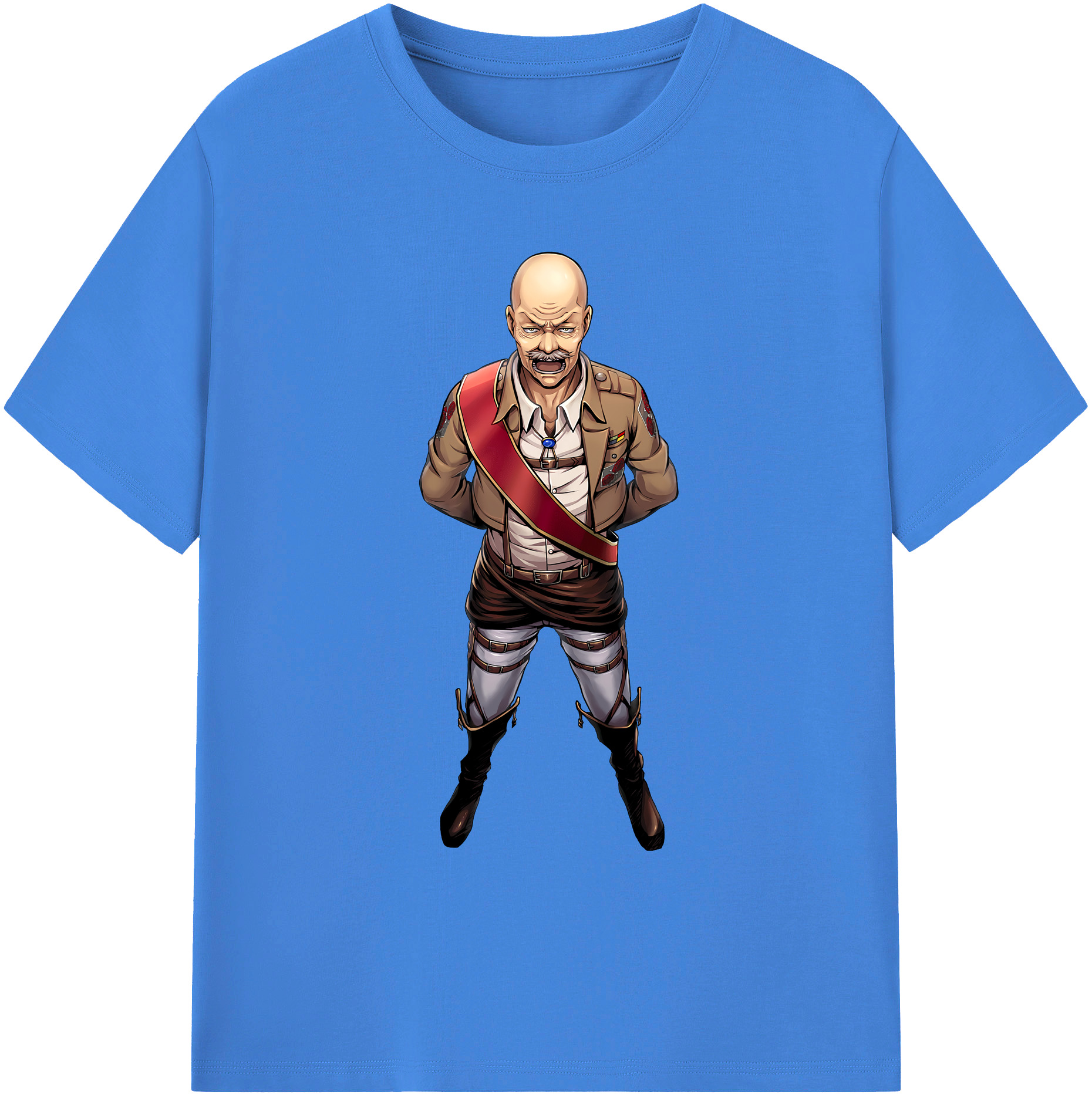 （画像用） 進撃の巨人 ドット·ピクシス Attack on Titan Dot Pixis 綿100％ メンズ半袖Tシャツ｜肌触りやわらか＆通気性
