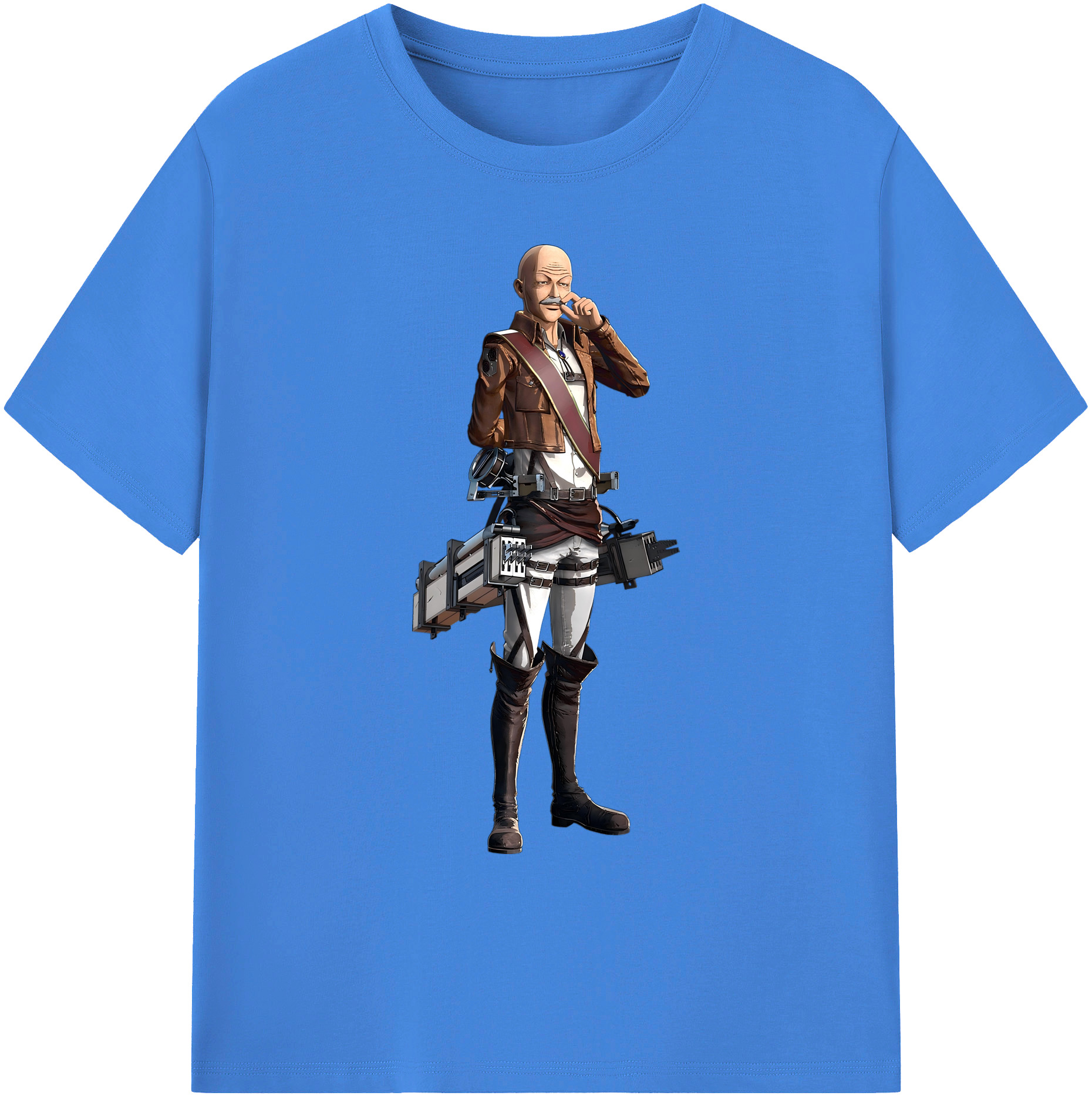 （画像用） 進撃の巨人 ドット·ピクシス Attack on Titan Dot Pixis 綿100％ メンズ半袖Tシャツ｜肌触りやわらか＆通気性