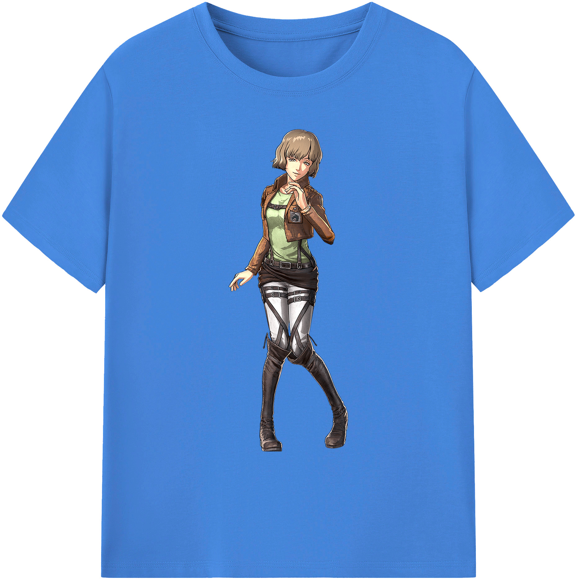 （画像用） 進撃の巨人 ヒツチ Attack on Titan Hitch 綿100％ メンズ半袖Tシャツ｜肌触りやわらか＆通気性