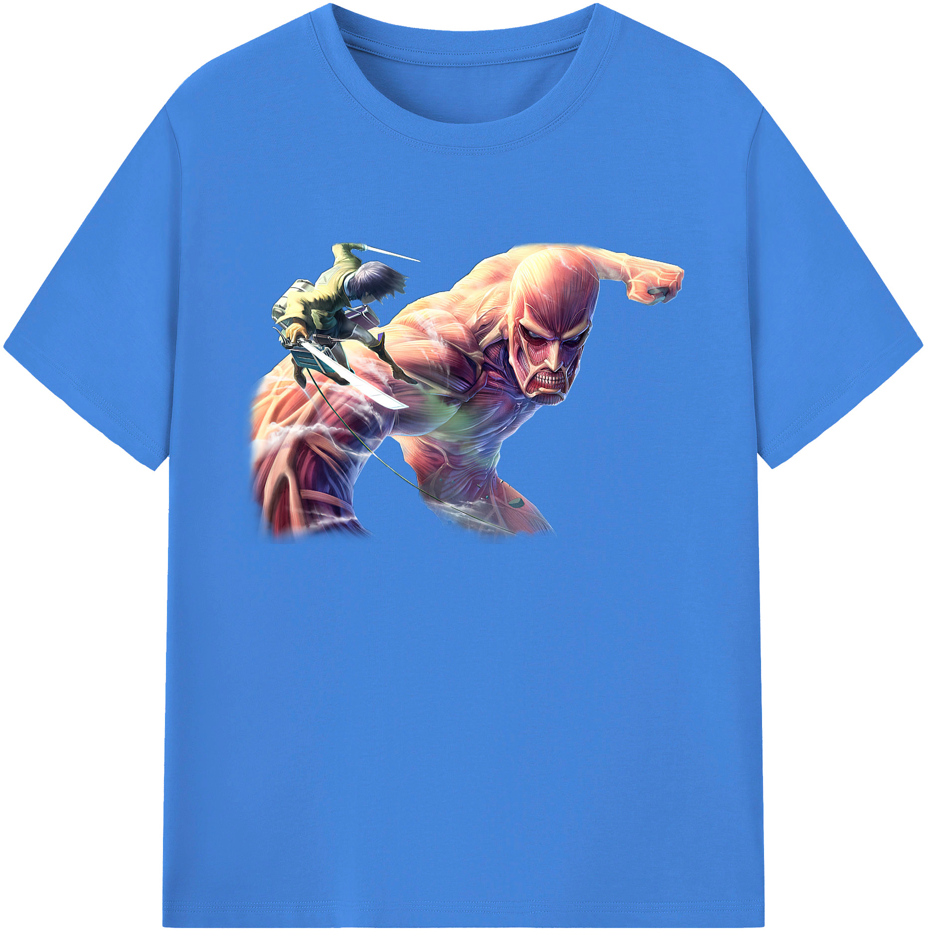 （画像用） 進撃の巨人 Attack on Titan 綿100％ メンズ半袖Tシャツ｜肌触りやわらか＆通気性