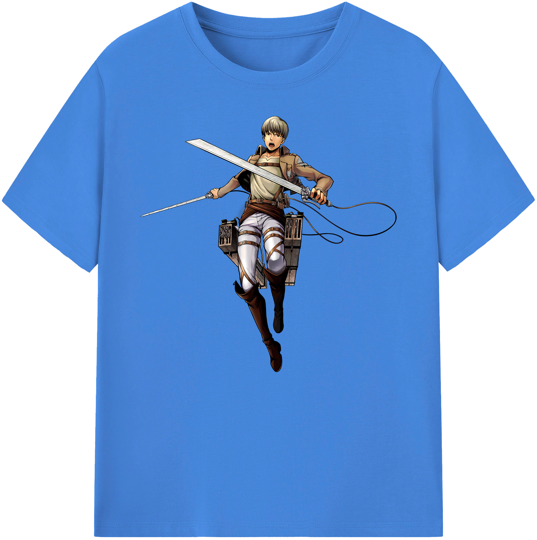 （画像用） 進撃の巨人 Attack on Titan 綿100％ メンズ半袖Tシャツ｜肌触りやわらか＆通気性