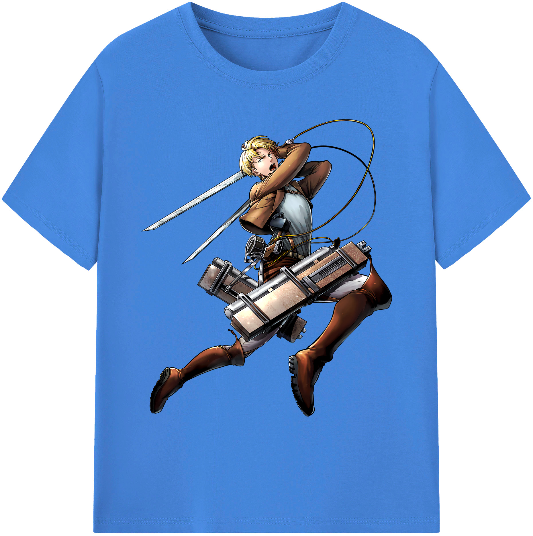 （画像用） 進撃の巨人 Attack on Titan 綿100％ メンズ半袖Tシャツ｜肌触りやわらか＆通気性