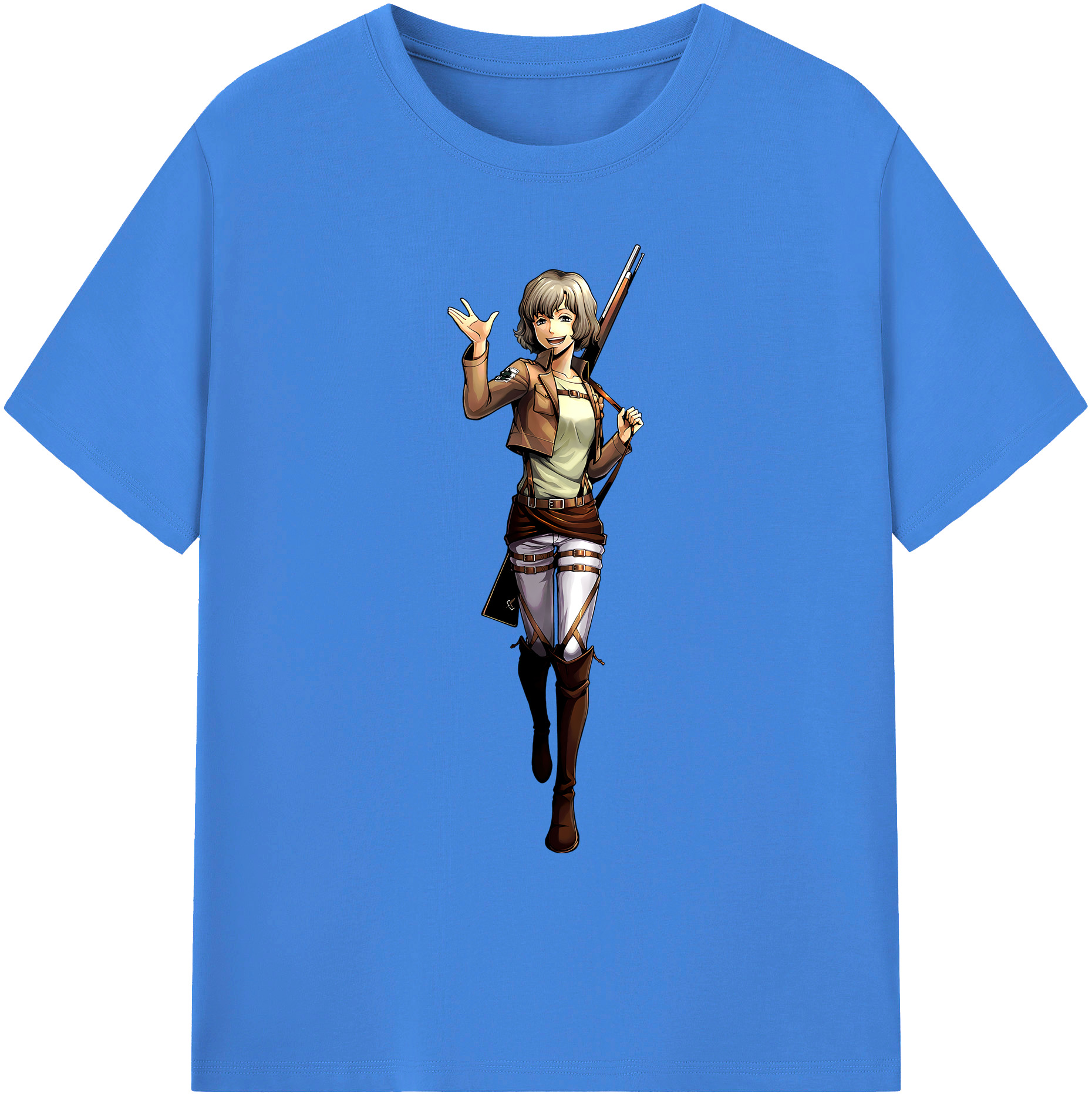 （画像用） 進撃の巨人 ヒツチ Attack on Titan Hitch 綿100％ メンズ半袖Tシャツ｜肌触りやわらか＆通気性