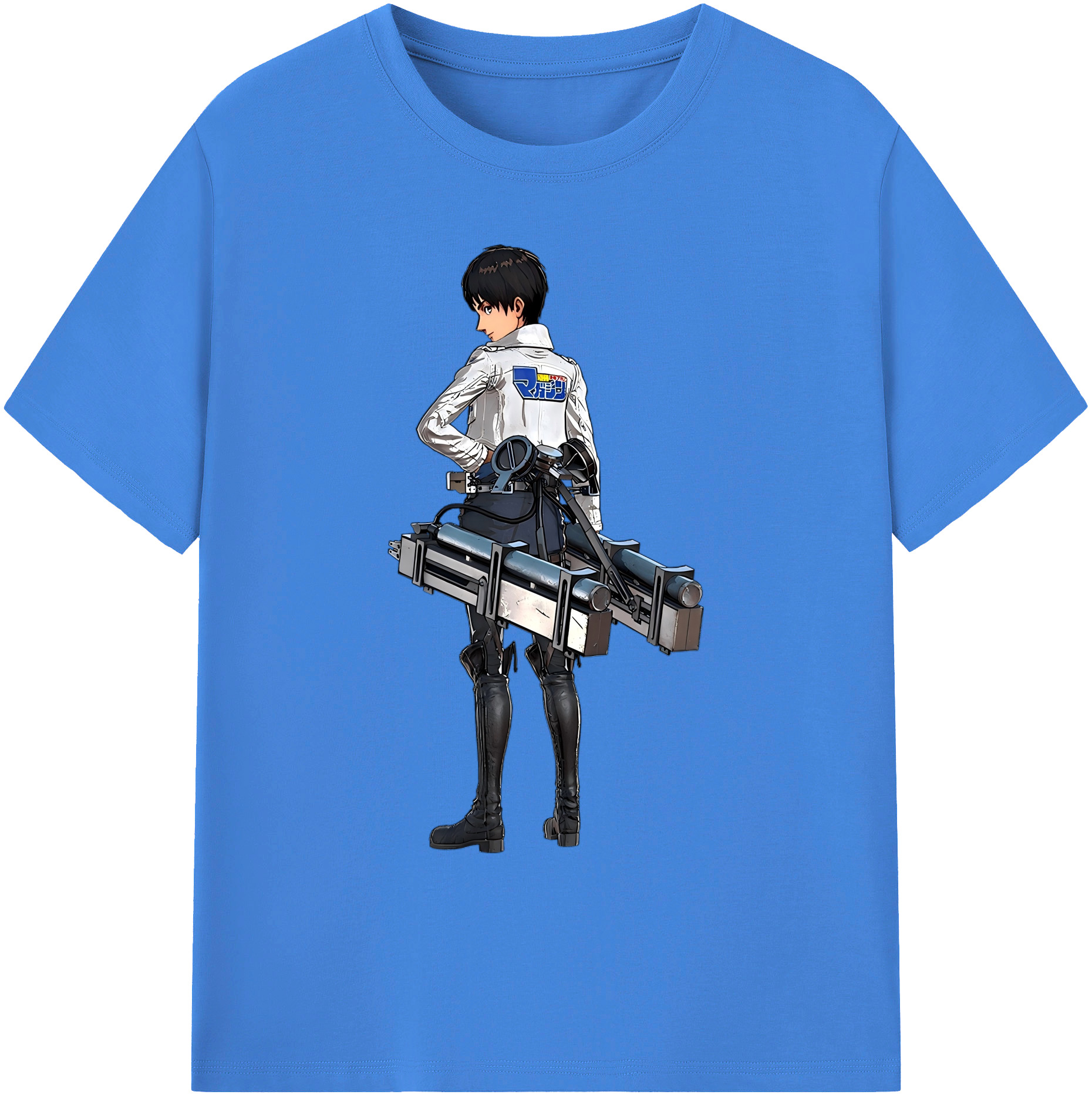 （画像用） 進撃の巨人 エレン･イェーガー Attack on Titan Eren Jäger 綿100％ メンズ半袖Tシャツ｜肌触りやわらか＆通気性