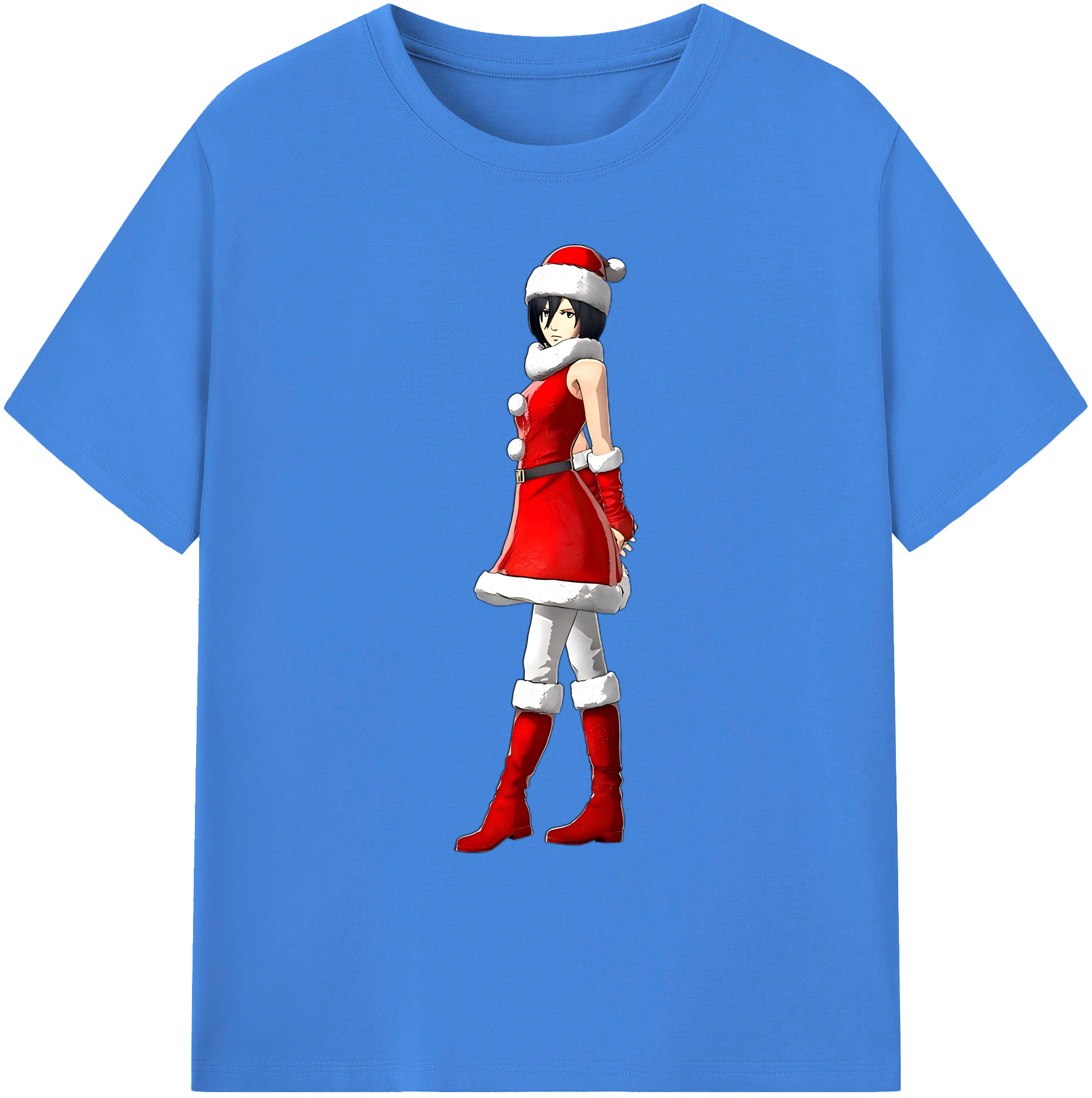 （画像用） 進撃の巨人 ミカサ·アッカーマン Attack on Titan Mikasa Ackerman 綿100％ メンズ半袖Tシャツ｜肌触りやわらか＆通気性