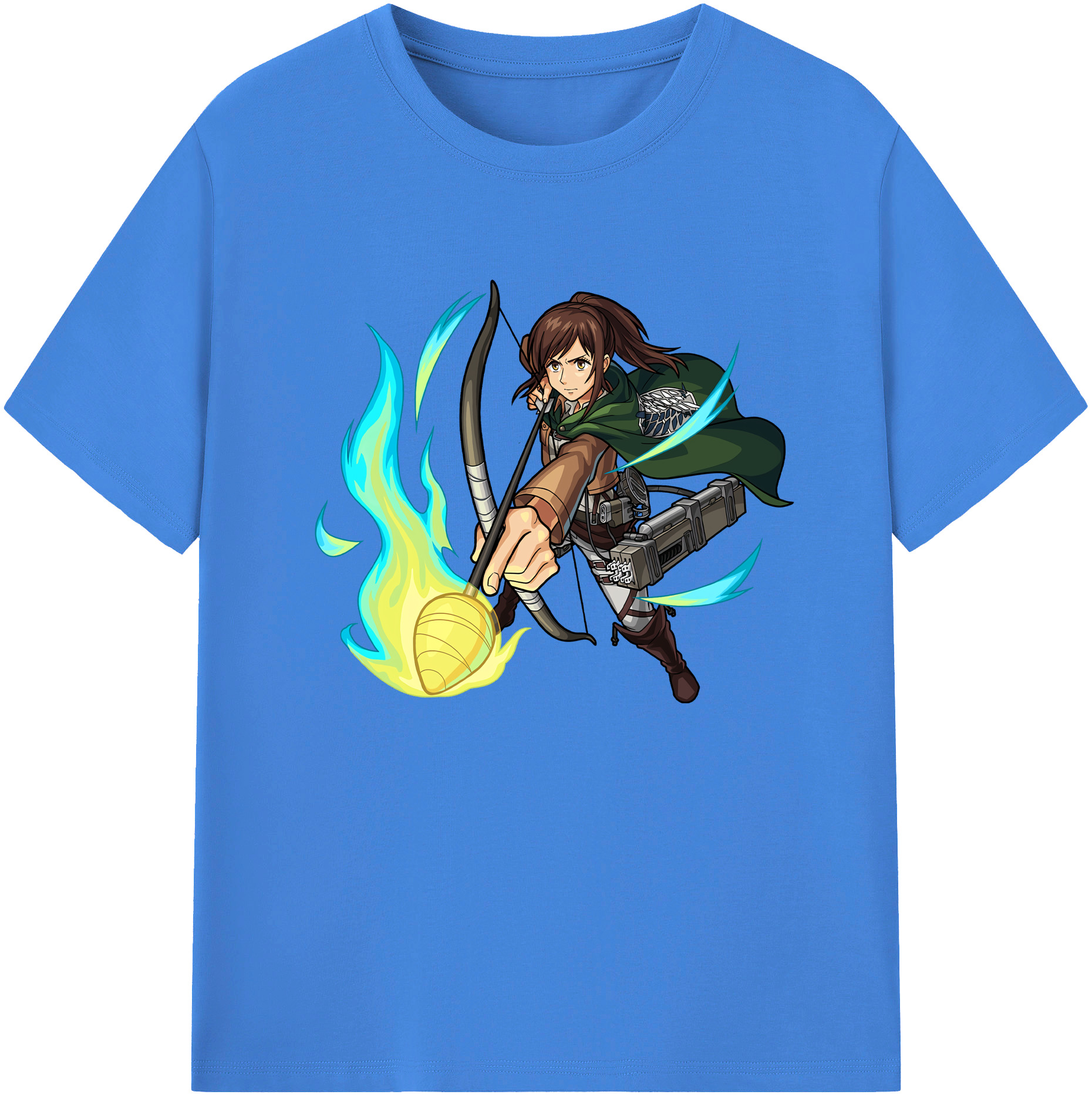 （画像用） 進撃の巨人 サシャ·ブラウス Attack on Titan Sasha Blaus 綿100％ メンズ半袖Tシャツ｜肌触りやわらか＆通気性