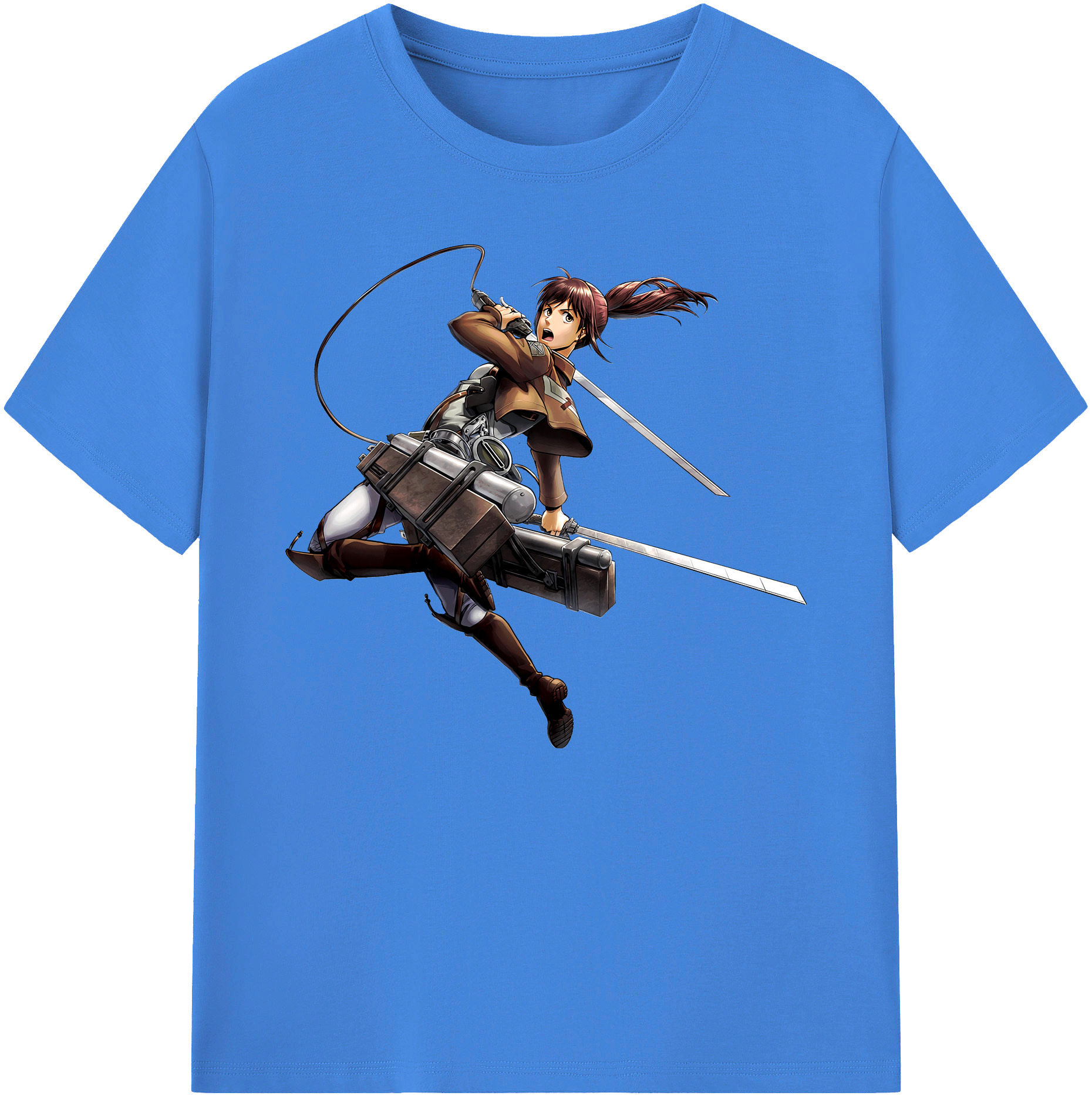 （画像用） 進撃の巨人 サシャ·ブラウス Attack on Titan Sasha Blaus 綿100％ メンズ半袖Tシャツ｜肌触りやわらか＆通気性