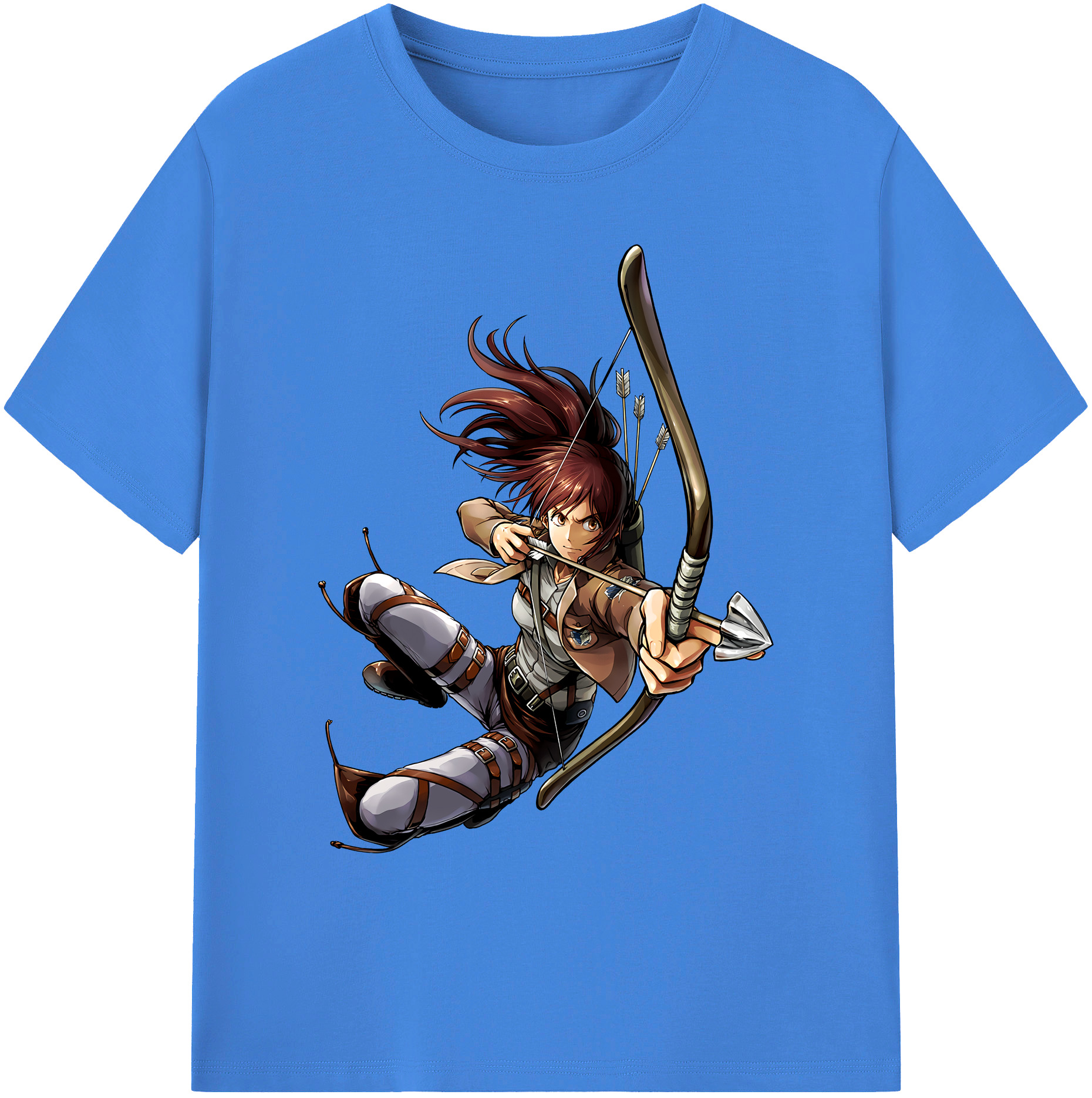（画像用） 進撃の巨人 サシャ·ブラウス Attack on Titan Sasha Blaus 綿100％ メンズ半袖Tシャツ｜肌触りやわらか＆通気性