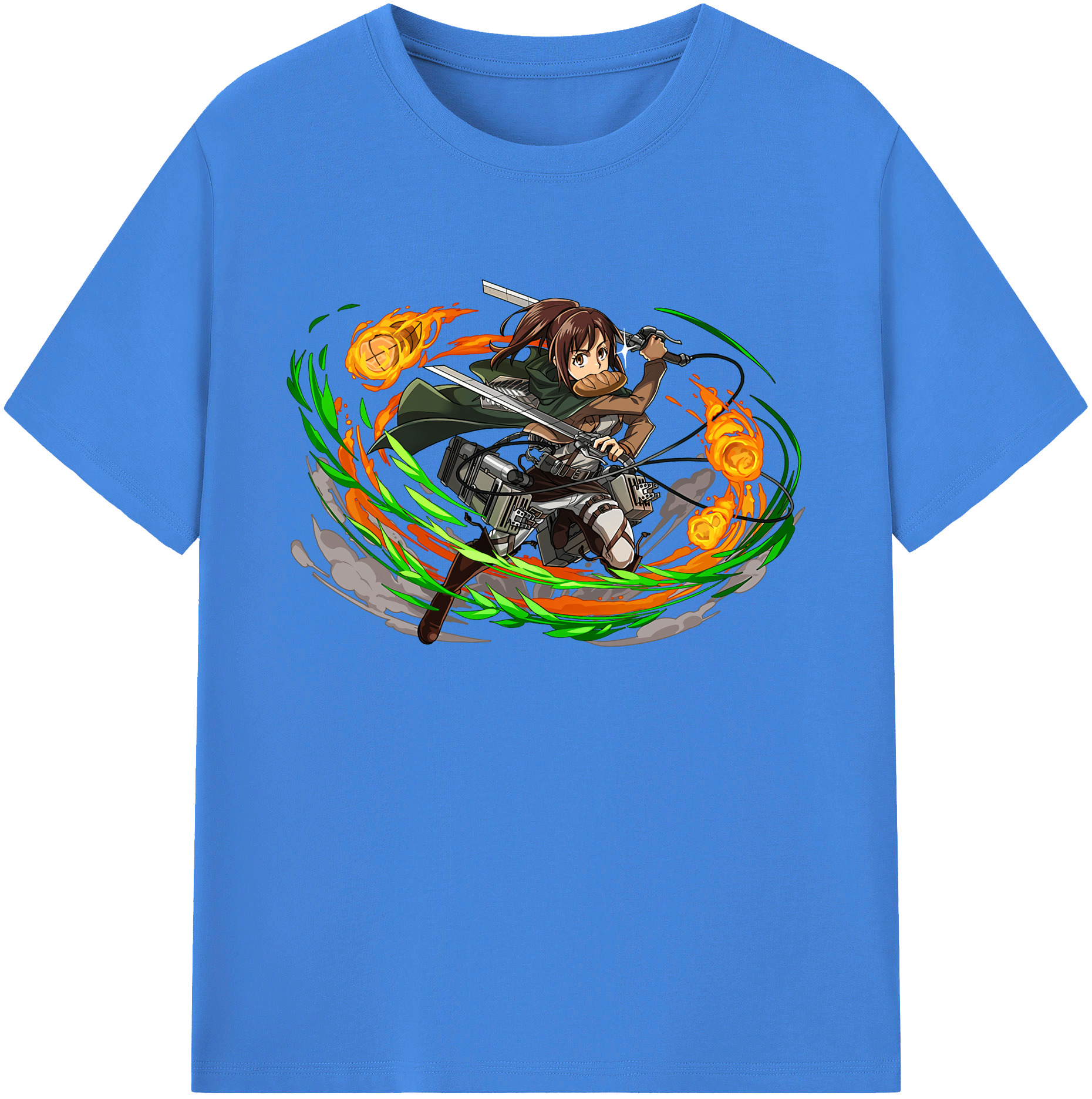（画像用） 進撃の巨人 サシャ·ブラウス Attack on Titan Sasha Blaus 綿100％ メンズ半袖Tシャツ｜肌触りやわらか＆通気性