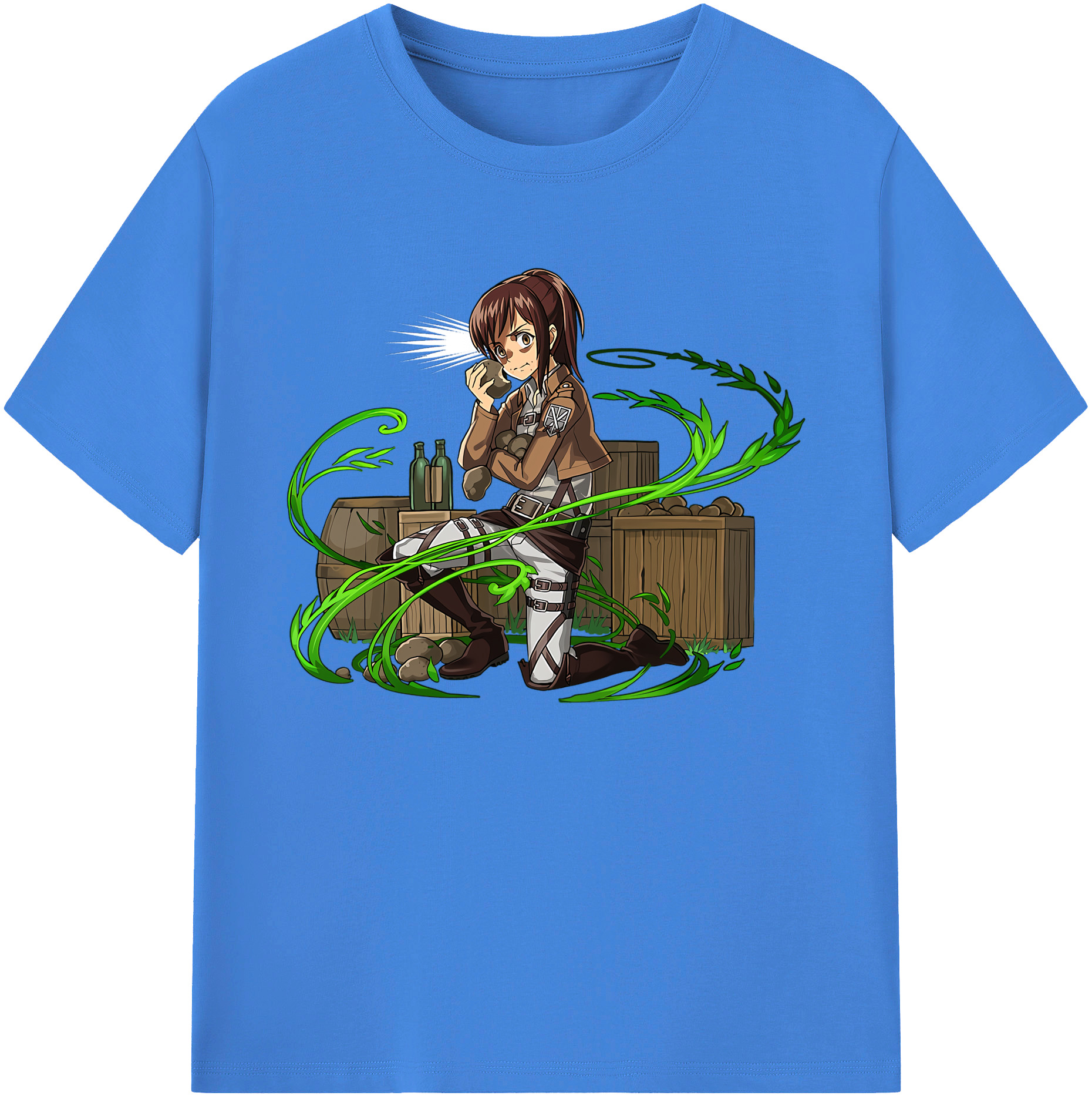 （画像用） 進撃の巨人 サシャ·ブラウス Attack on Titan Sasha Blaus 綿100％ メンズ半袖Tシャツ｜肌触りやわらか＆通気性