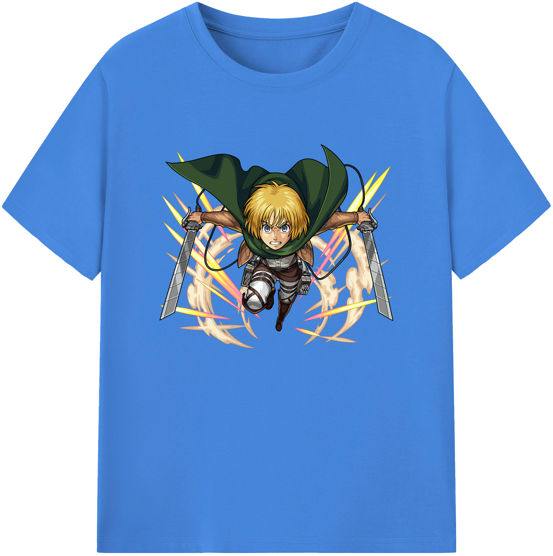 （画像用） 進撃の巨人 アルミン·アルレルト Attack on Titan Armin Arlert 綿100％ メンズ半袖Tシャツ｜肌触りやわらか＆通気性