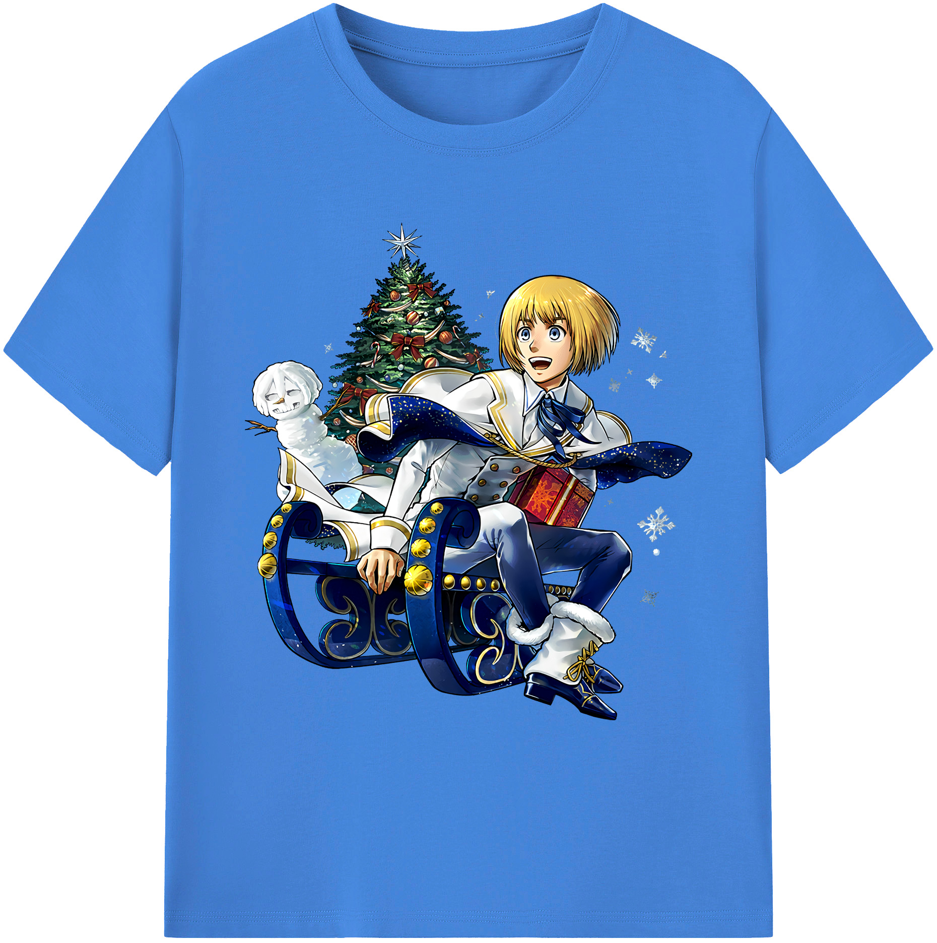 （画像用） 進撃の巨人 アルミン·アルレルト Attack on Titan Armin Arlert 綿100％ メンズ半袖Tシャツ｜肌触りやわらか＆通気性