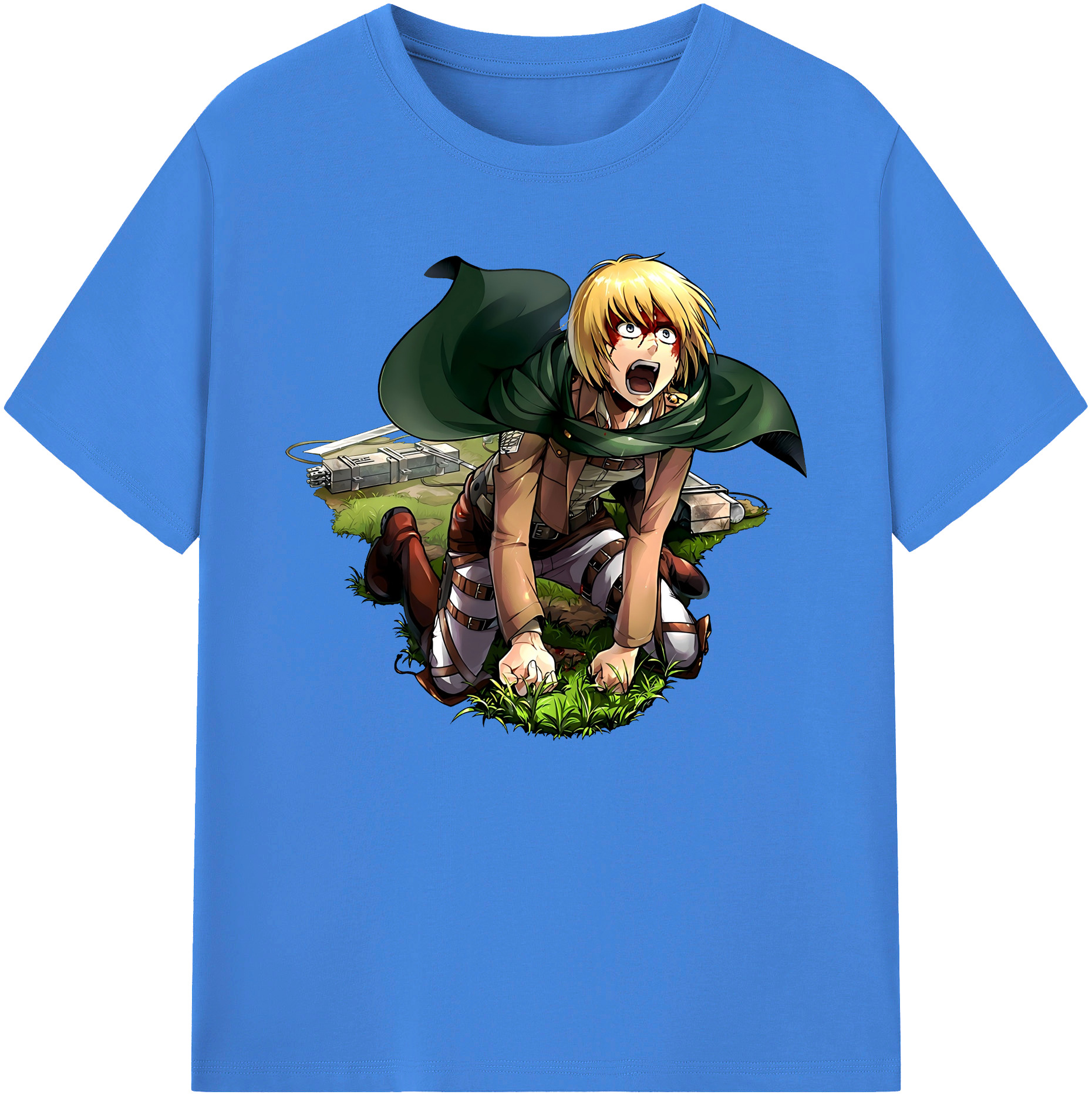 （画像用） 進撃の巨人 アルミン·アルレルト Attack on Titan Armin Arlert 綿100％ メンズ半袖Tシャツ｜肌触りやわらか＆通気性