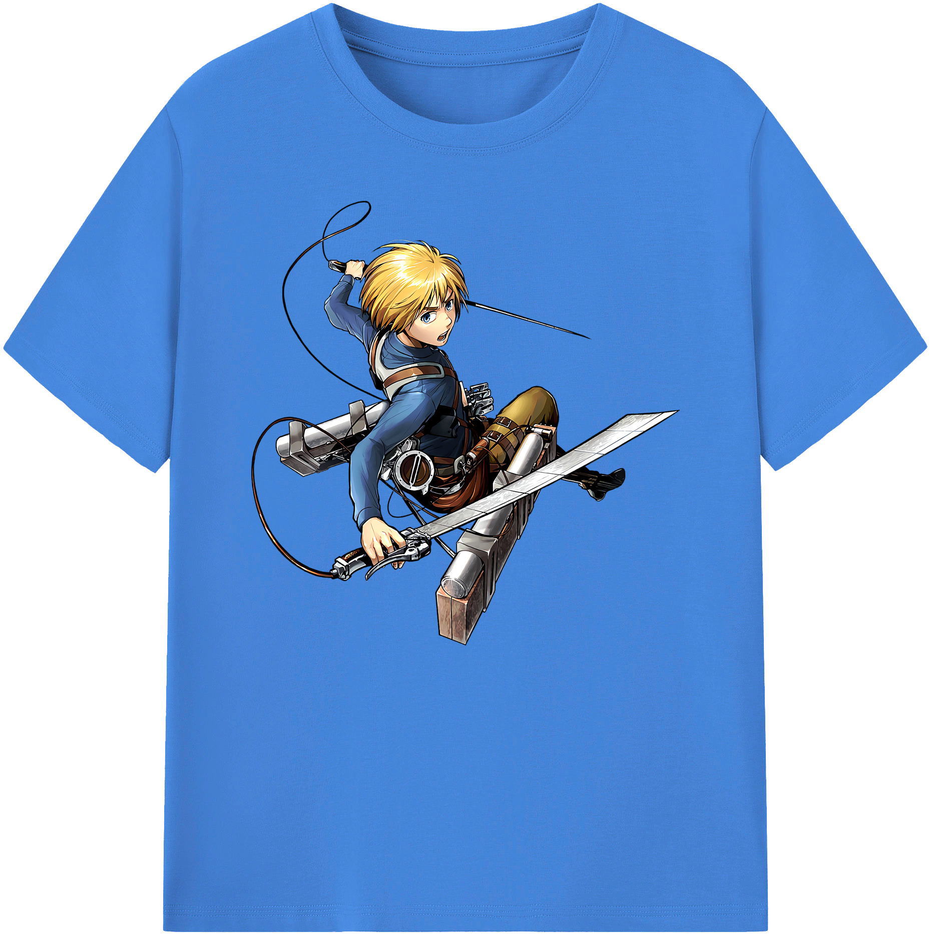 （画像用） 進撃の巨人 アルミン·アルレルト Attack on Titan Armin Arlert 綿100％ メンズ半袖Tシャツ｜肌触りやわらか＆通気性