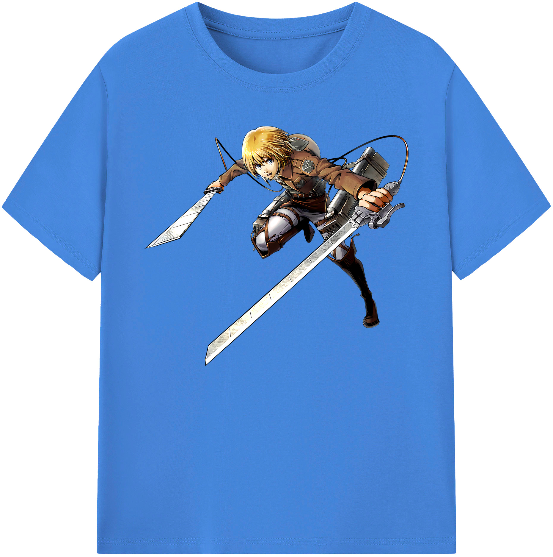 （画像用） 進撃の巨人 アルミン·アルレルト Attack on Titan Armin Arlert 綿100％ メンズ半袖Tシャツ｜肌触りやわらか＆通気性
