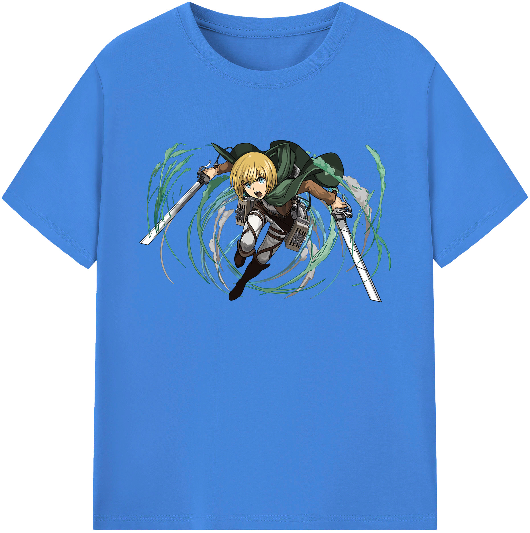 （画像用） 進撃の巨人 アルミン·アルレルト Attack on Titan Armin Arlert 綿100％ メンズ半袖Tシャツ｜肌触りやわらか＆通気性
