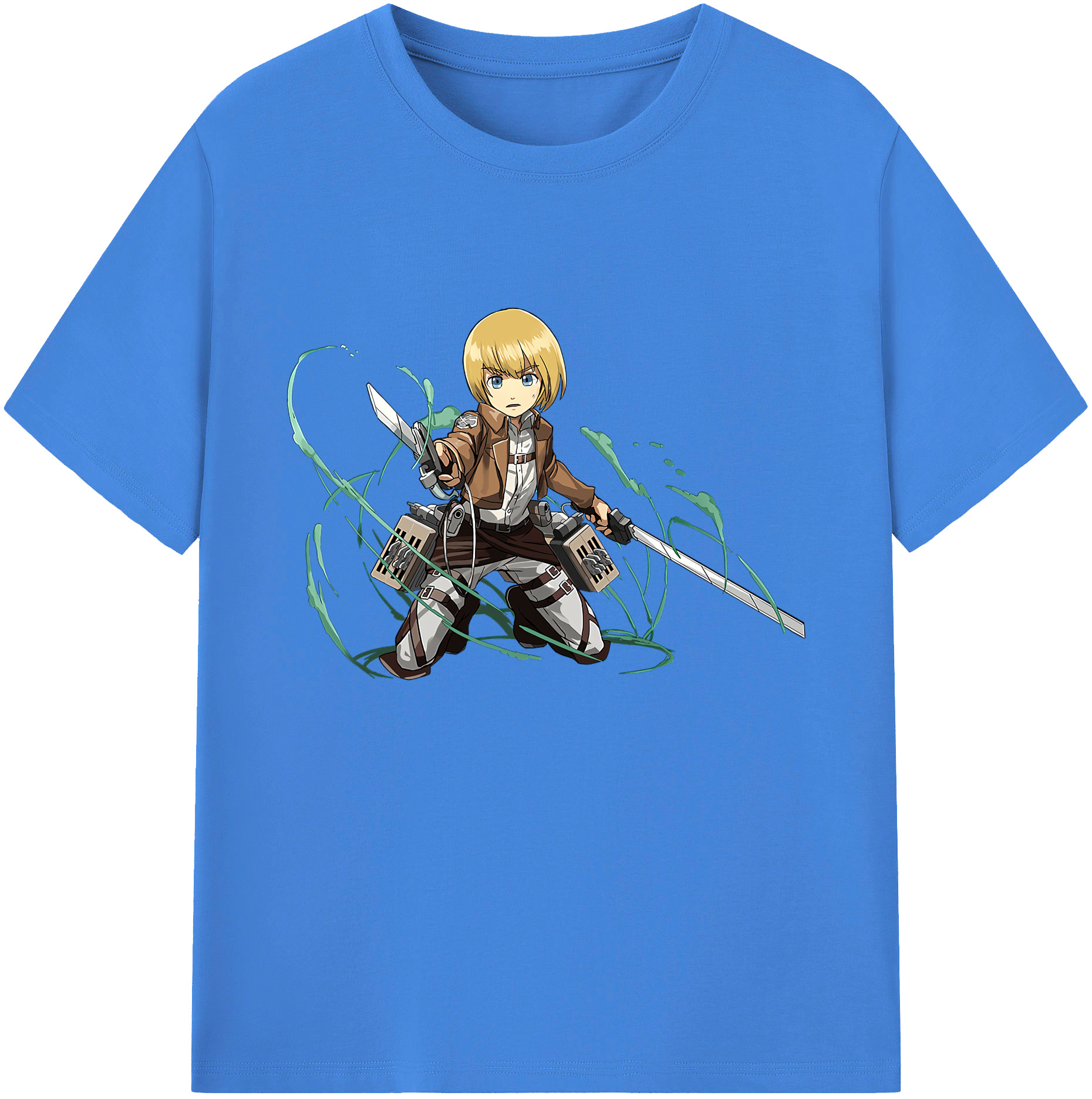 （画像用） 進撃の巨人 アルミン·アルレルト Attack on Titan Armin Arlert 綿100％ メンズ半袖Tシャツ｜肌触りやわらか＆通気性