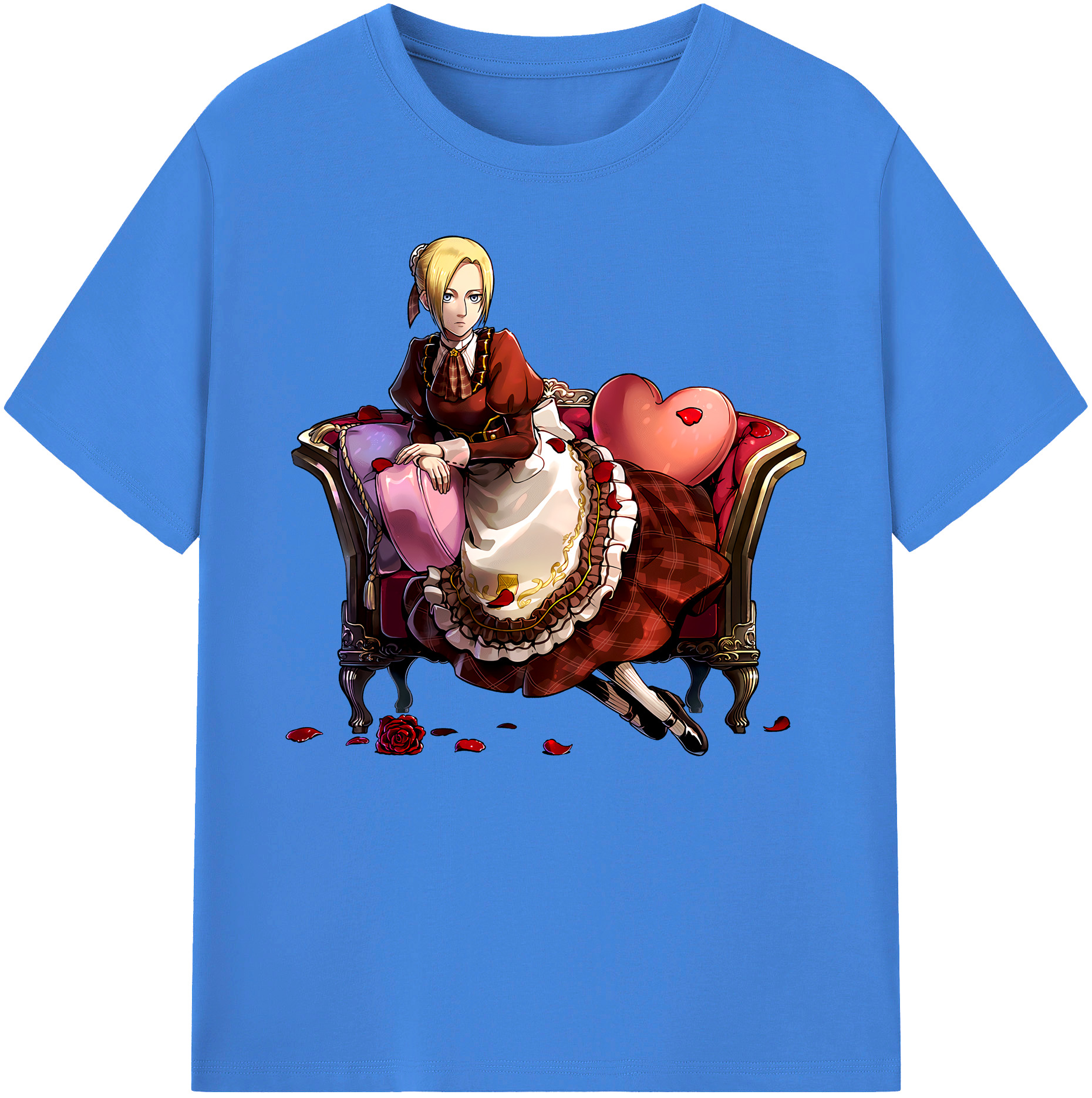 （画像用） 進撃の巨人 アニ・レオンハート Attack on Titan Annie Leonhart 綿100％ メンズ半袖Tシャツ｜肌触りやわらか＆通気性