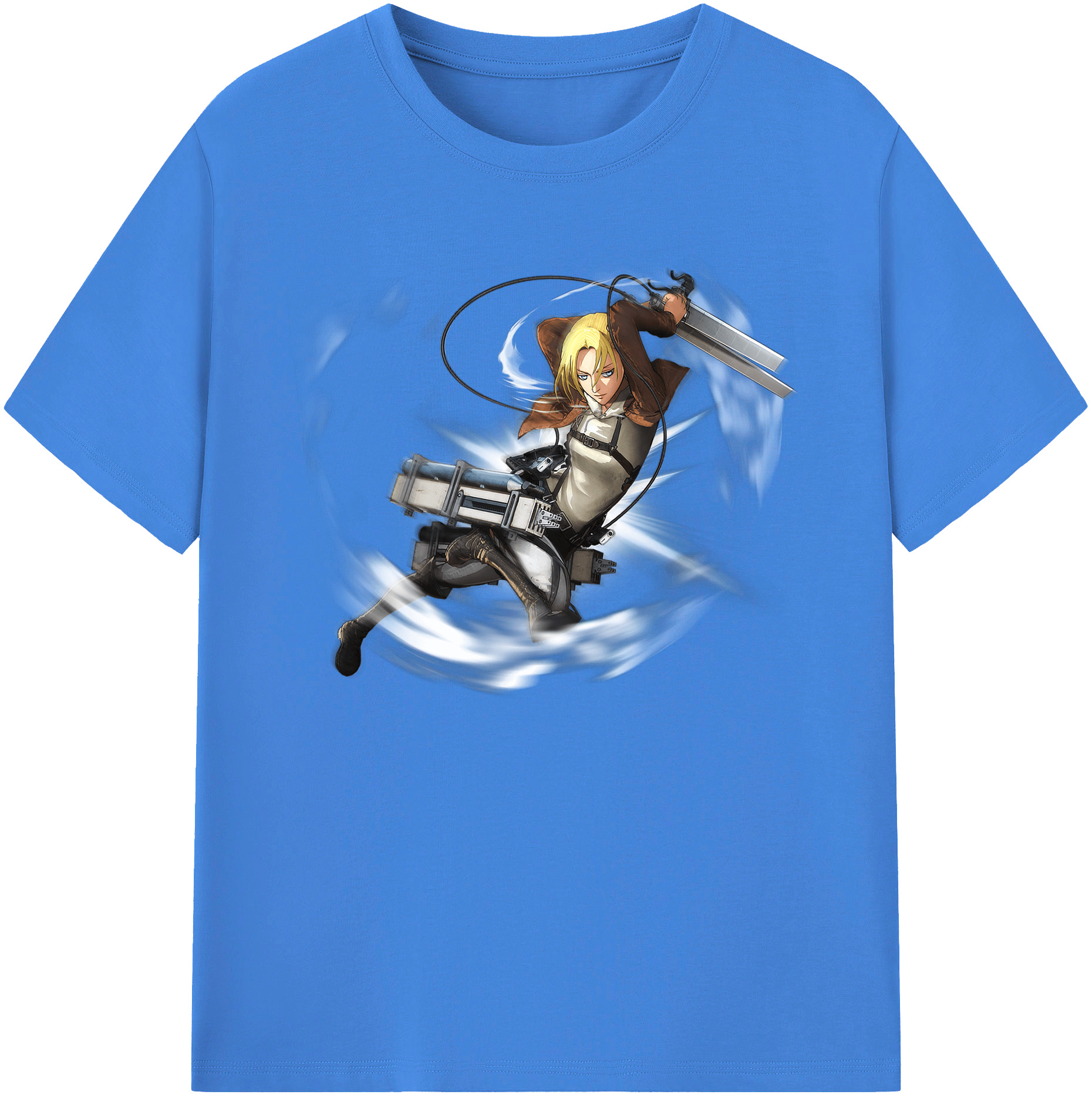 （画像用） 進撃の巨人 アニ・レオンハート Attack on Titan Annie Leonhart 綿100％ メンズ半袖Tシャツ｜肌触りやわらか＆通気性
