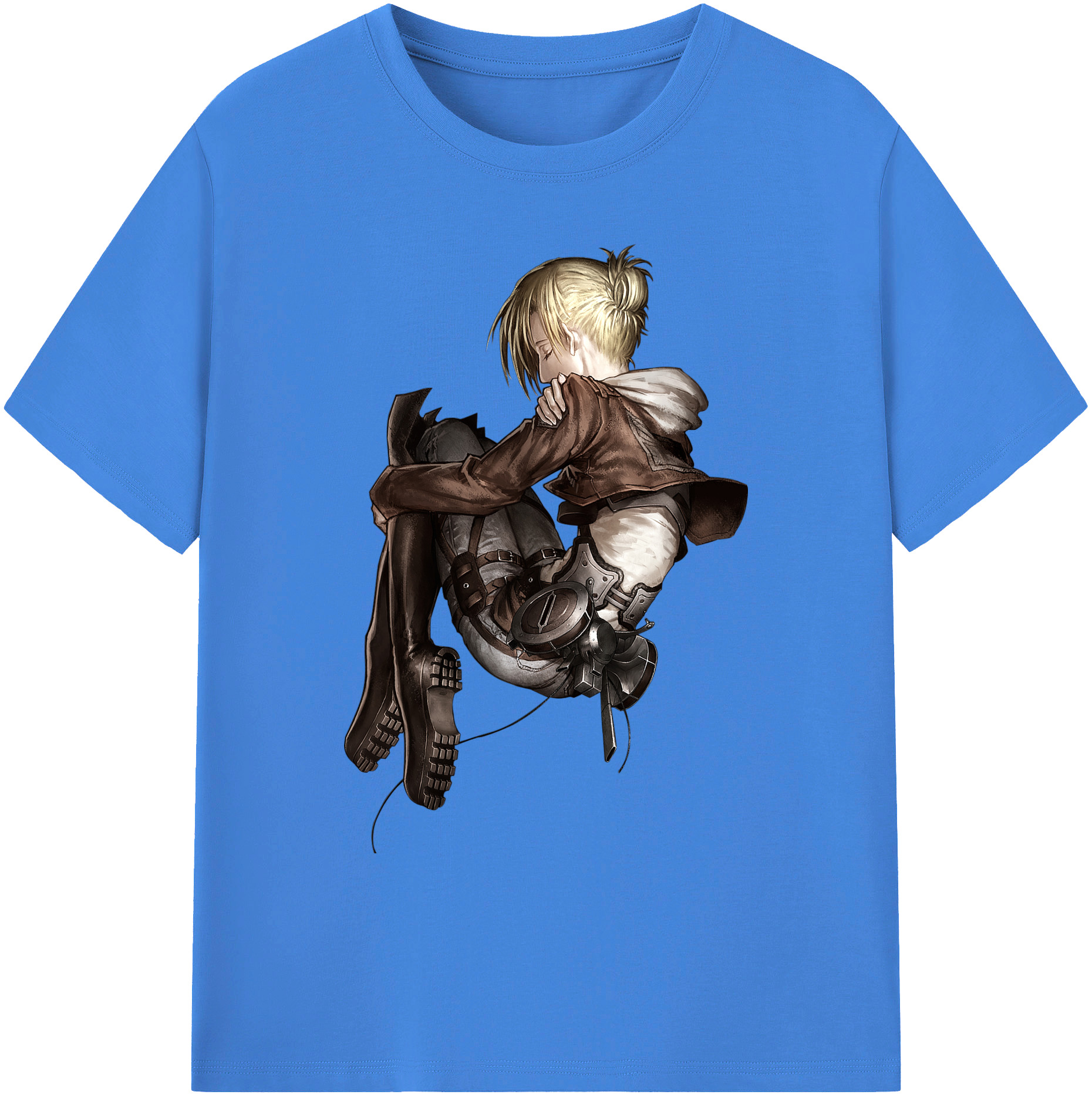 （画像用） 進撃の巨人 アニ・レオンハート Attack on Titan Annie Leonhart 綿100％ メンズ半袖Tシャツ｜肌触りやわらか＆通気性