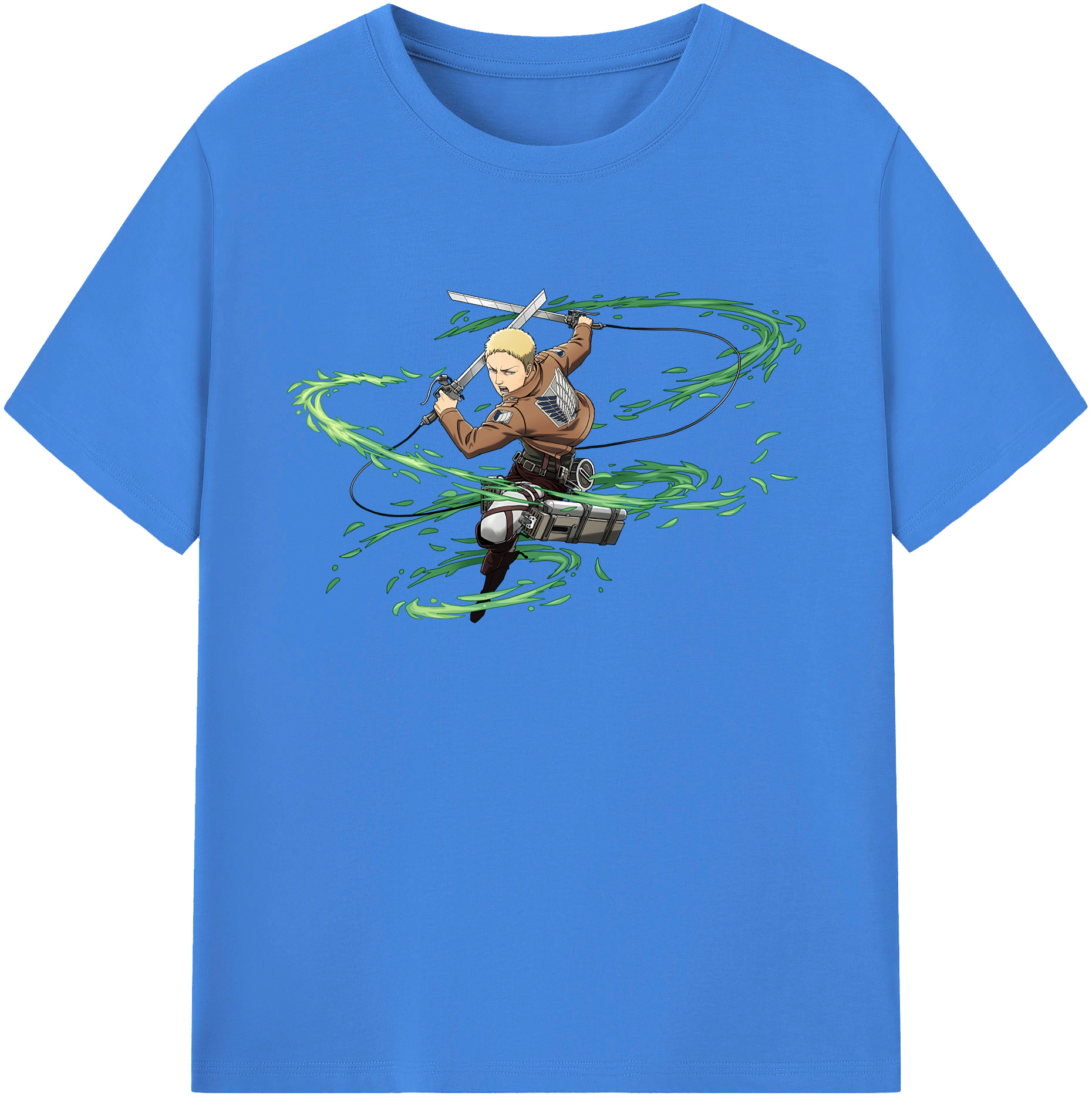 （画像用） 進撃の巨人 ライナー・ブラウン Attack on Titan Reiner Braun 綿100％ メンズ半袖Tシャツ｜肌触りやわらか＆通気性