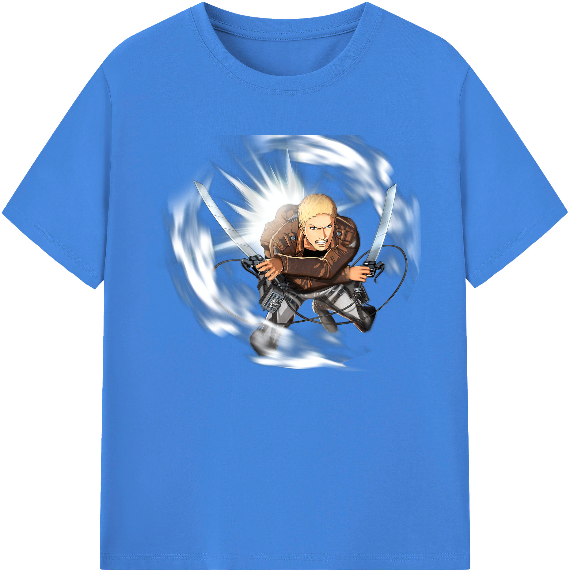（画像用） 進撃の巨人 ライナー・ブラウン Attack on Titan Reiner Braun 綿100％ メンズ半袖Tシャツ｜肌触りやわらか＆通気性