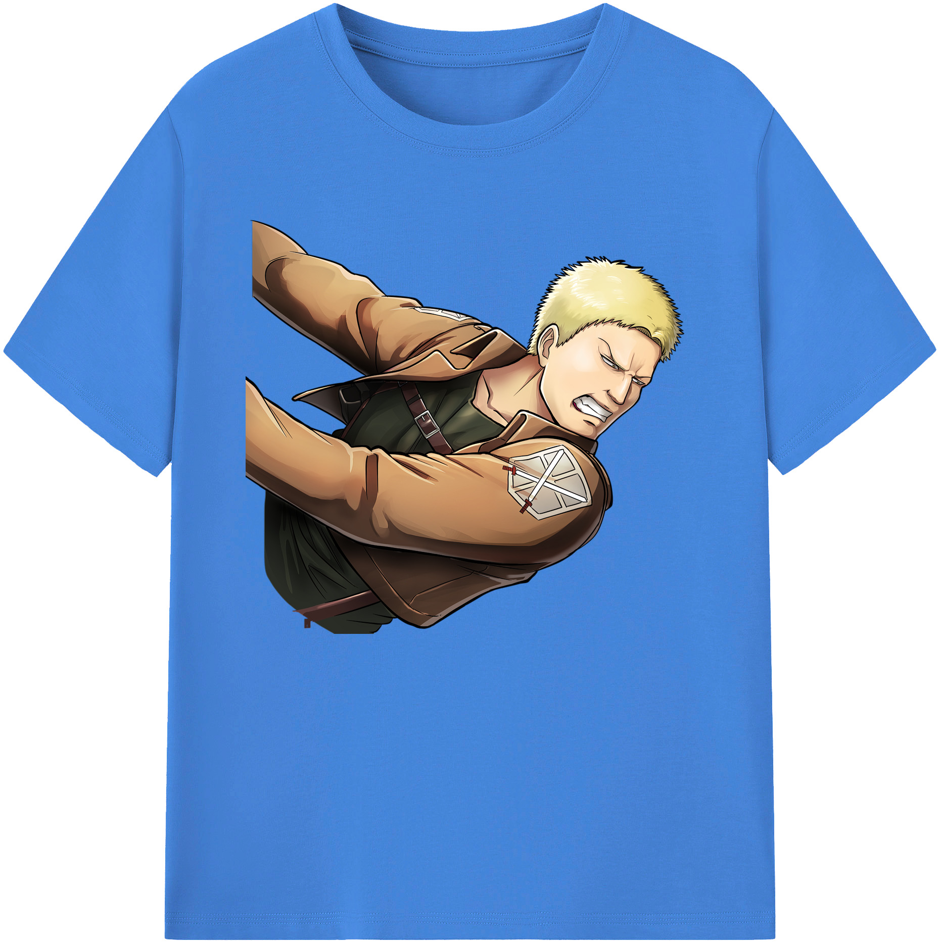 （画像用） 進撃の巨人 ライナー・ブラウン Attack on Titan Reiner Braun 綿100％ メンズ半袖Tシャツ｜肌触りやわらか＆通気性