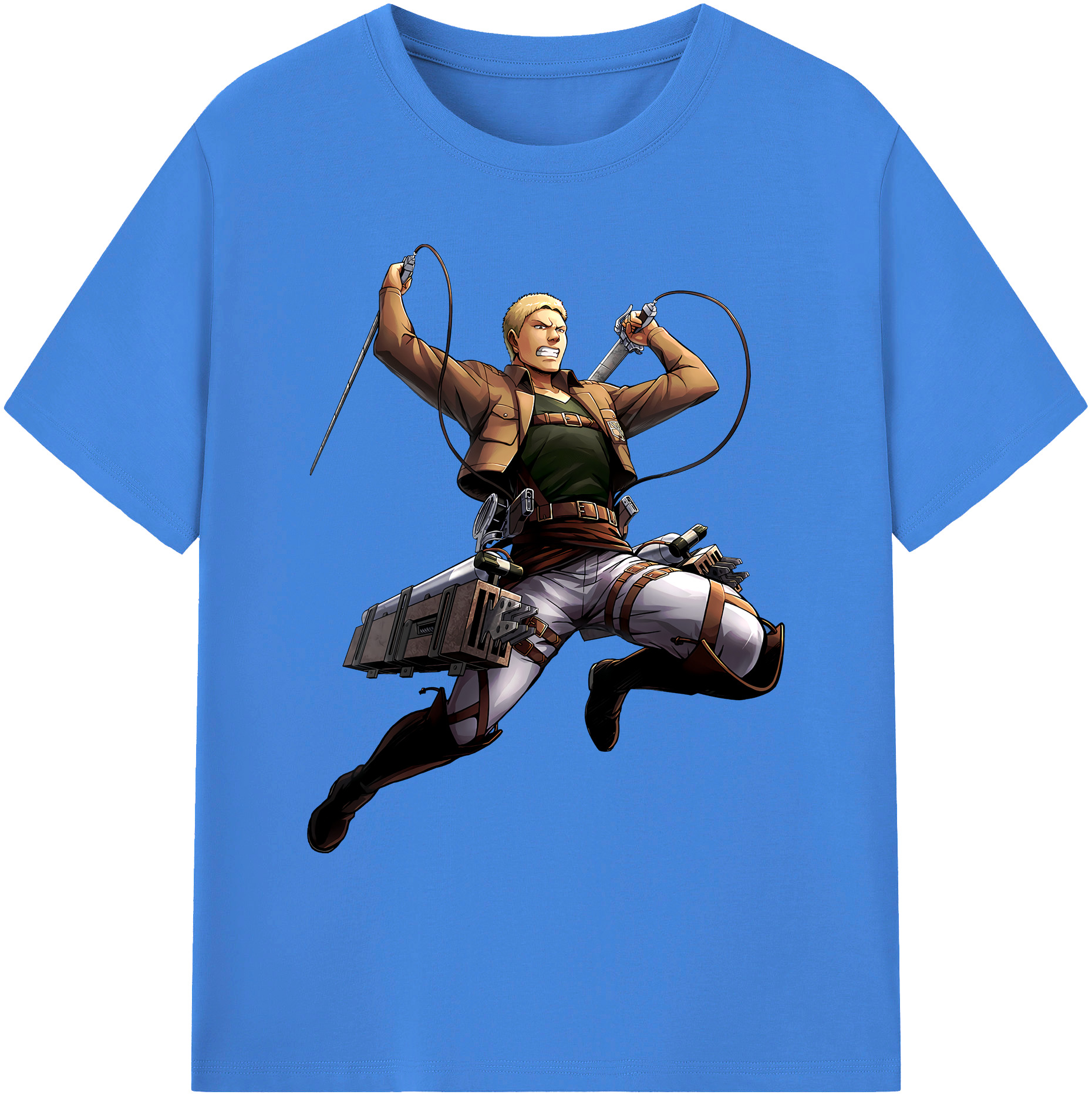 （画像用） 進撃の巨人 ライナー・ブラウン Attack on Titan Reiner Braun 綿100％ メンズ半袖Tシャツ｜肌触りやわらか＆通気性