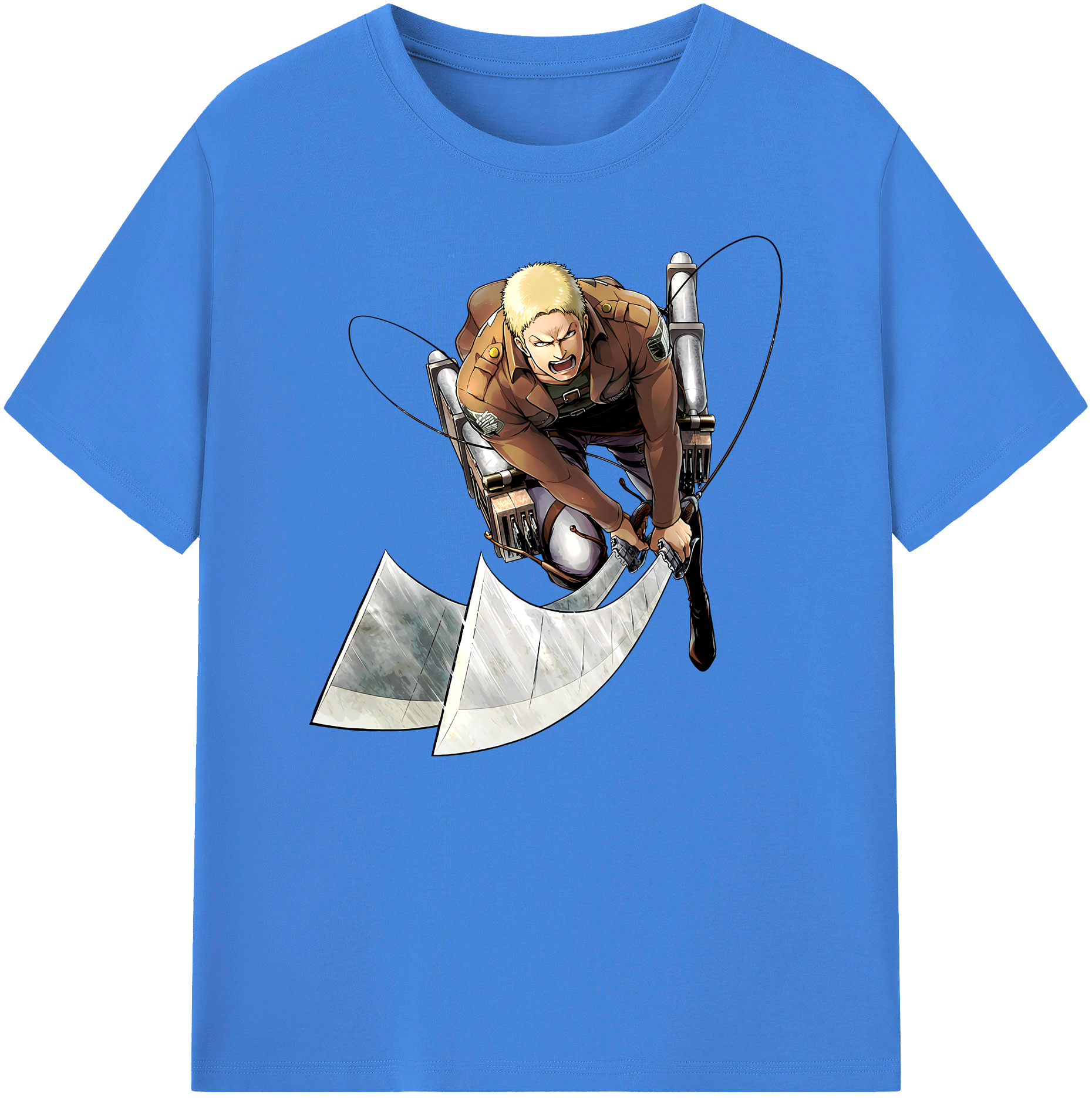 （画像用） 進撃の巨人 ライナー・ブラウン Attack on Titan Reiner Braun 綿100％ メンズ半袖Tシャツ｜肌触りやわらか＆通気性