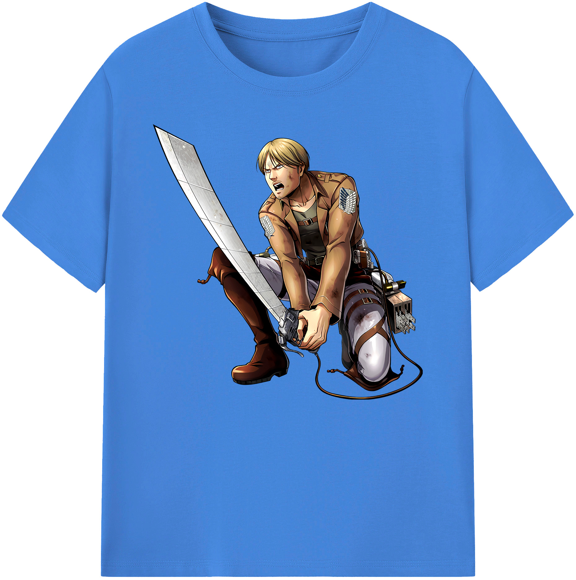 （画像用） 進撃の巨人 ミケ·ザカリアス Attack on Titan Mike Zakarius 綿100％ メンズ半袖Tシャツ｜肌触りやわらか＆通気性